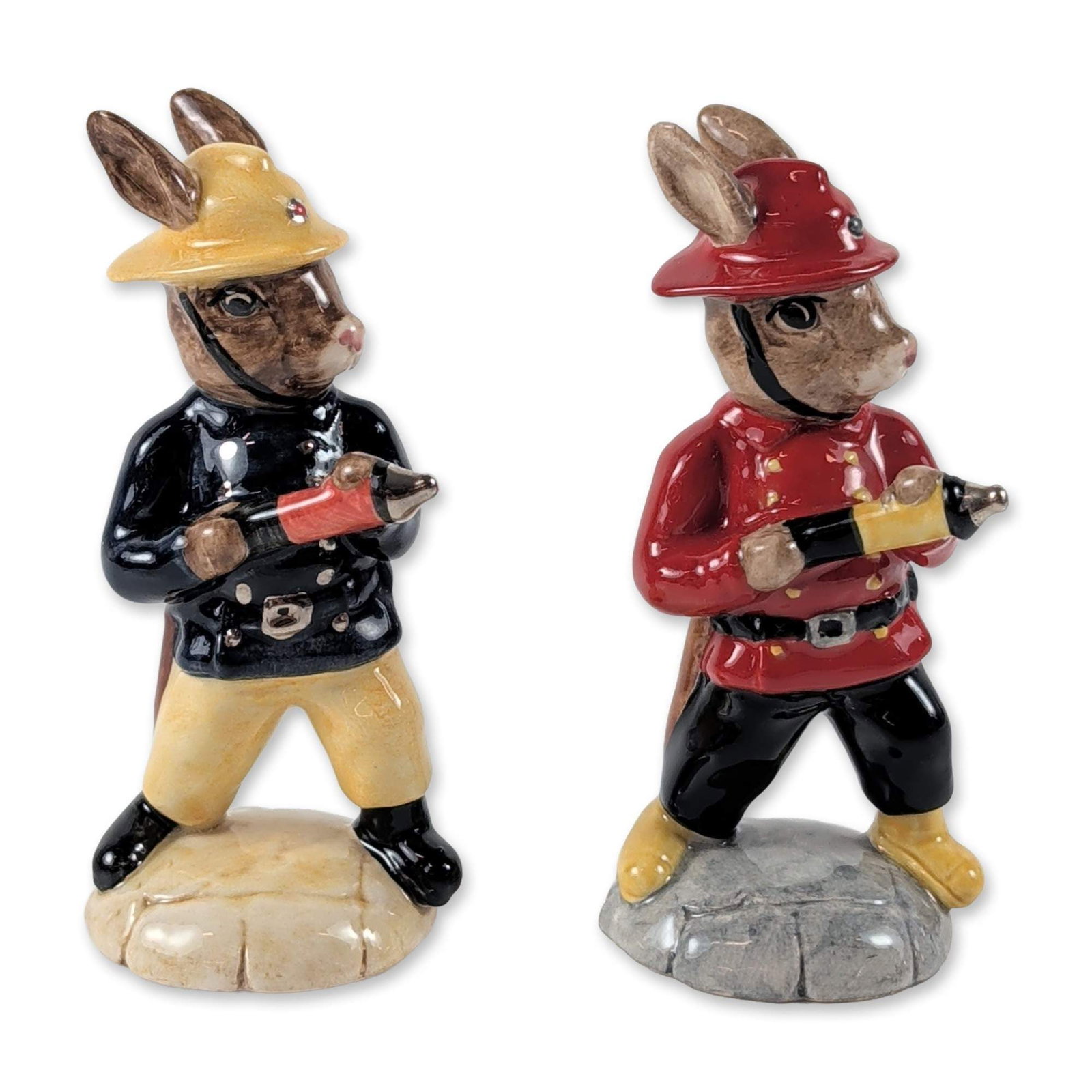 2pc Royal Doulton Bunnykins Fireman Porcelain Figurines (1 of 4)