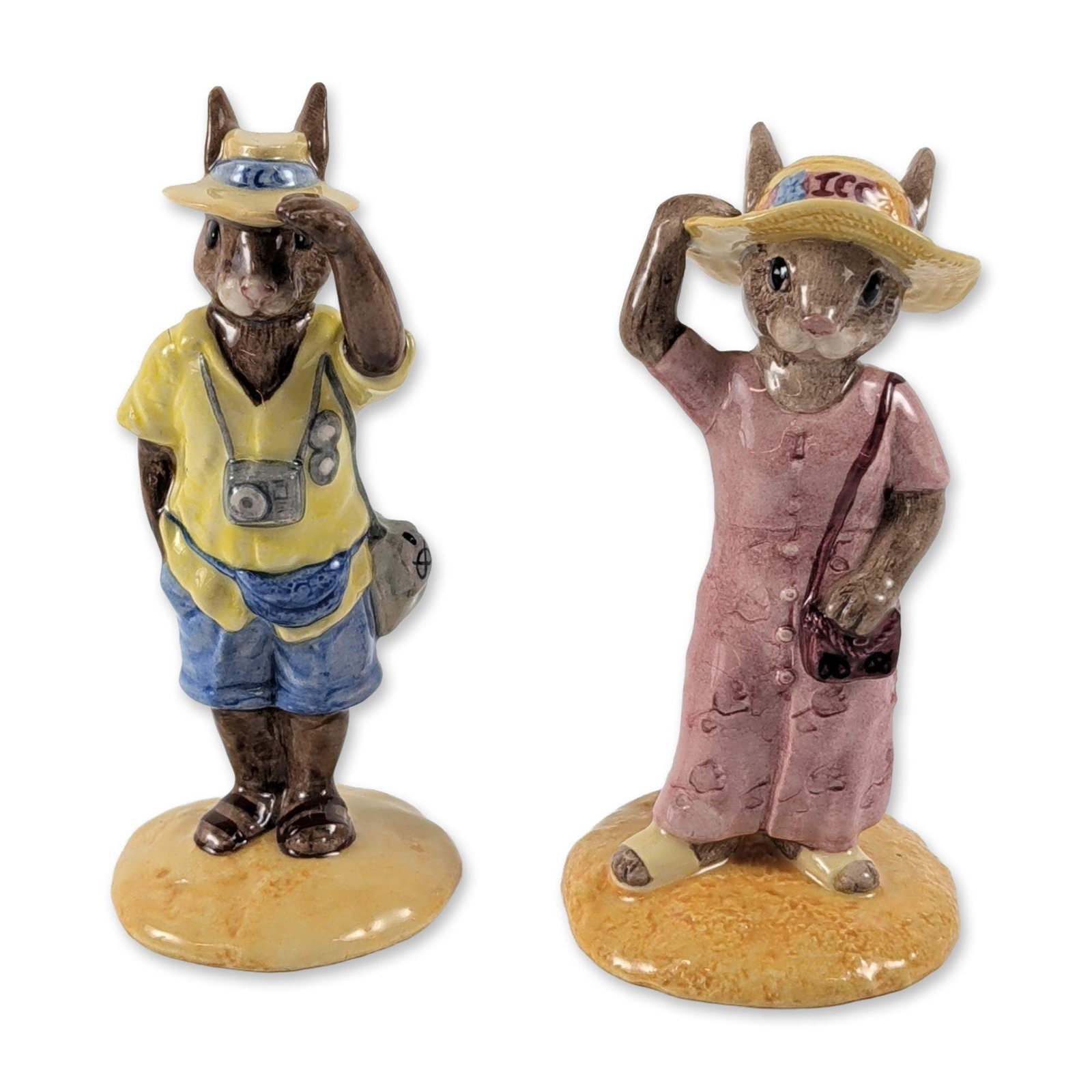2pc Royal Doulton Bunnykins Tourist Figurines (1 of 4)