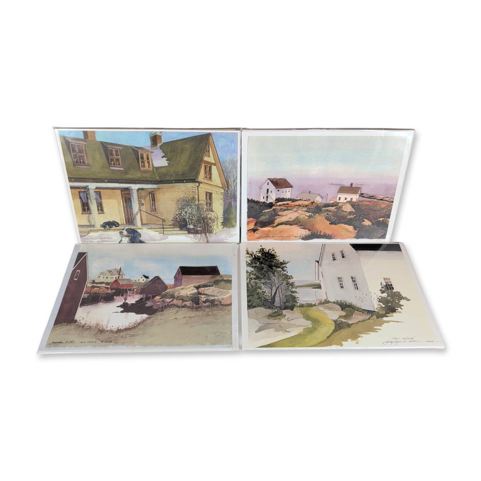 4pc Collection of Jacquelyne A. Lotz (American, b. 1935) Architectural and Coastal Prints (1 of 5)