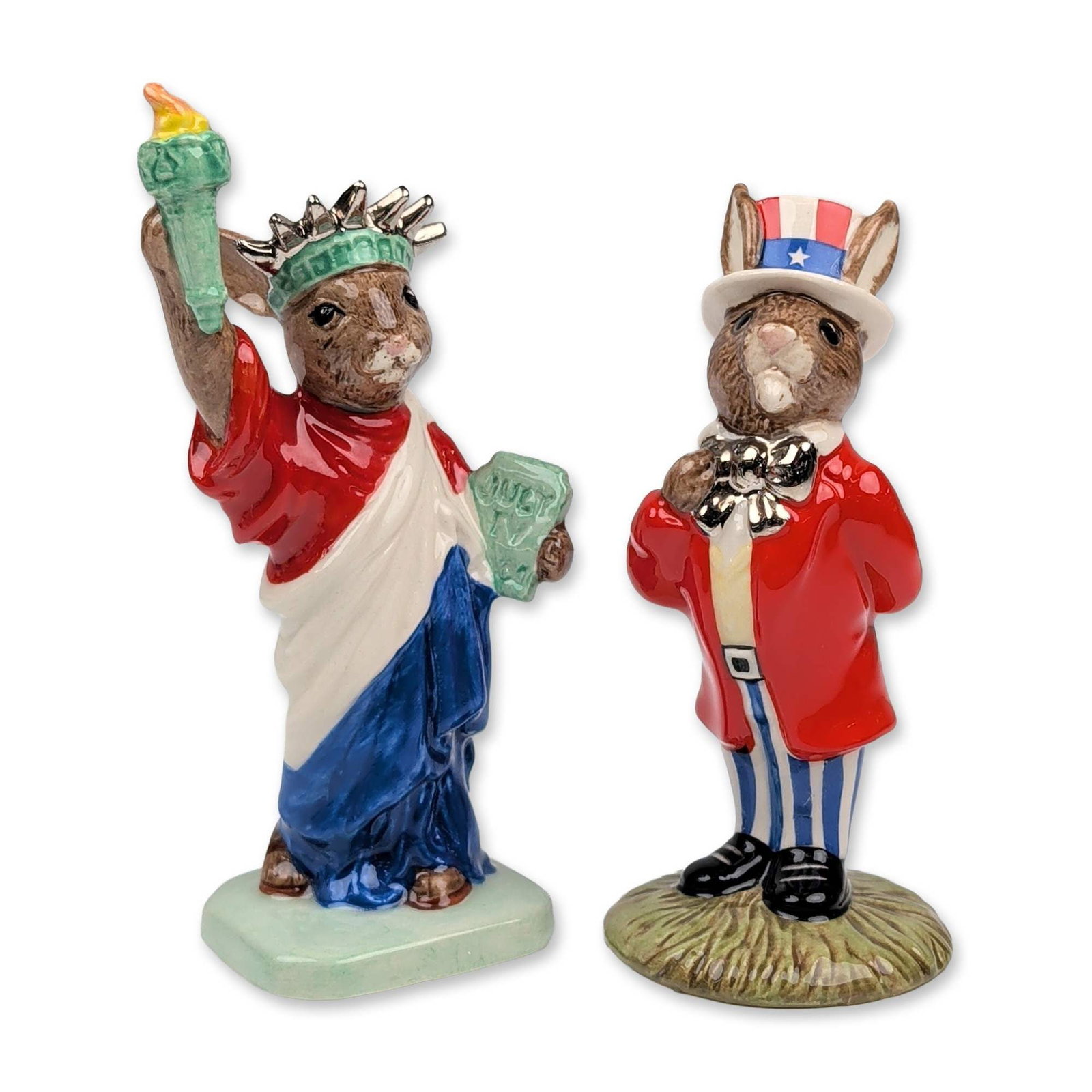 2pc Royal Doulton Bunnykins Patriotic Figurines (1 of 3)