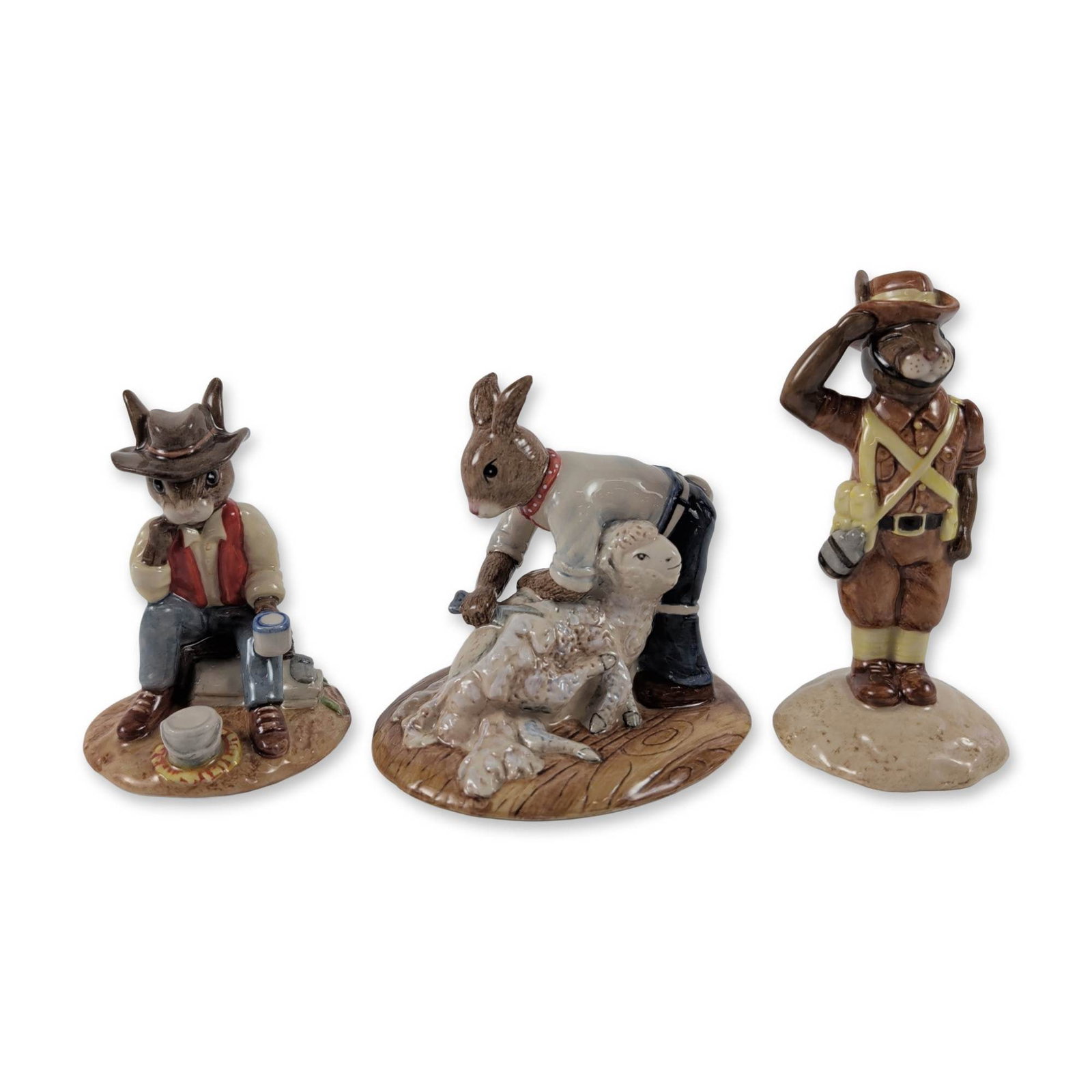3pc Royal Doulton Limited Edition Australian-themed Bunnykins Figurines (1 of 3)