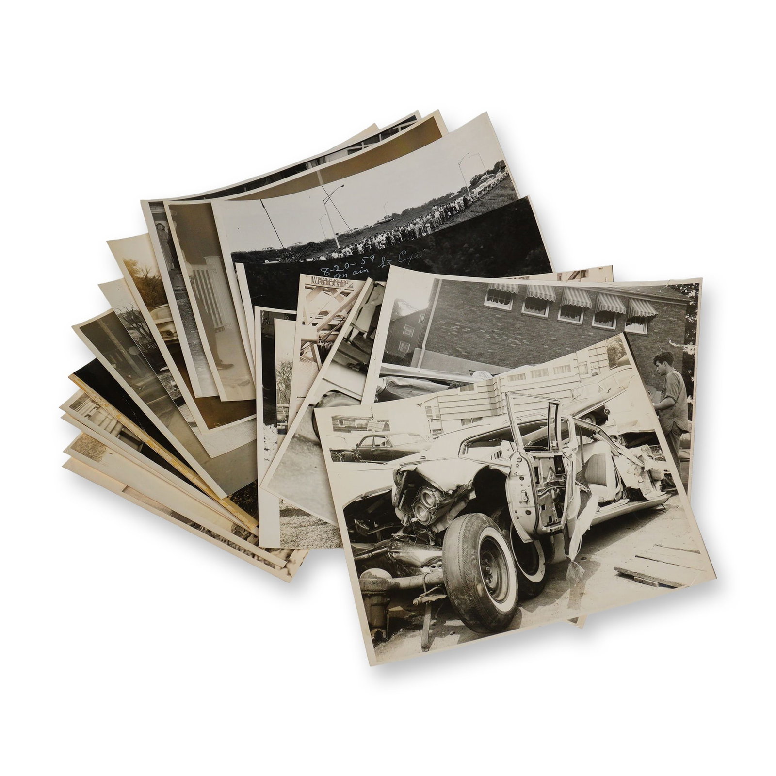 Lot of 20 Vintage 1950s"1960s Automotive Accident Photojournalism (1 of 7)