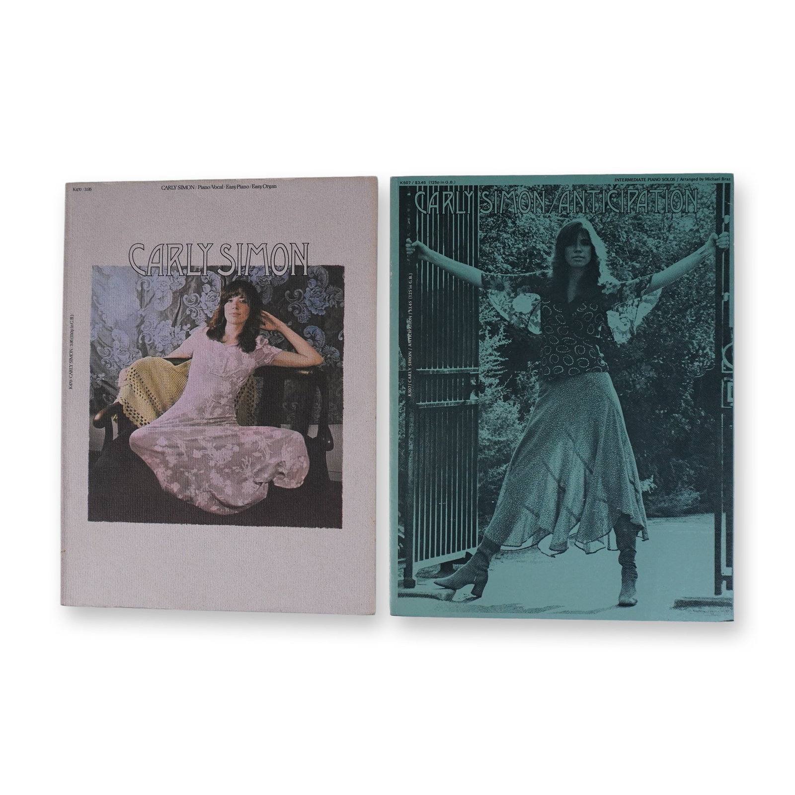 2 Carly Simon Sheet Music Books, Piano & Vocal: A reference and reading group centered on 2 Carly Simon Sheet Music Books, Piano & Vocal. A set of two Carly Simon sheet music books showcasing arrangements for piano and vocals. comprises Carly Simon