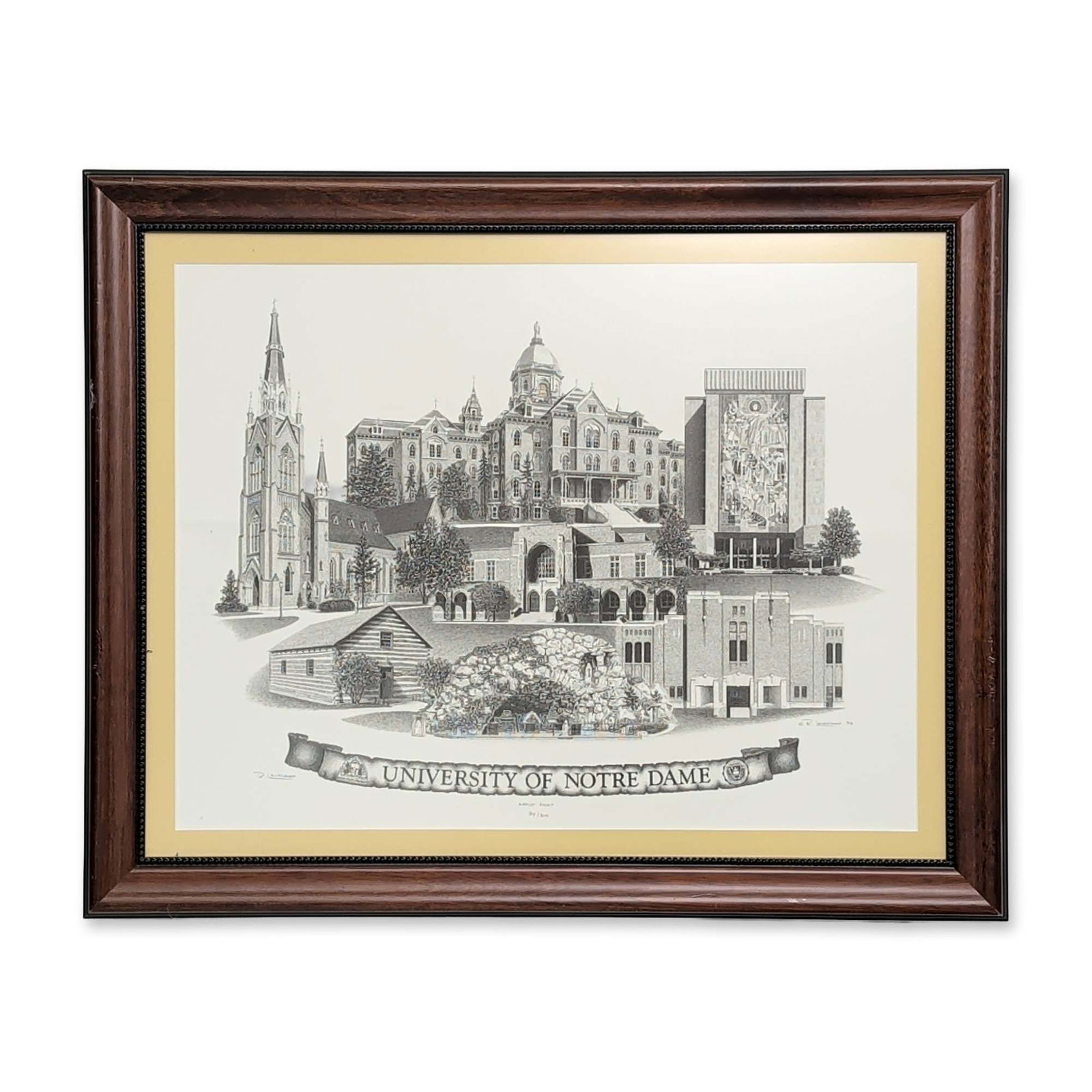 Limited Edition R. Laufersdorf, University of Notre Dame Artist Proof Lithograph (1 of 7)