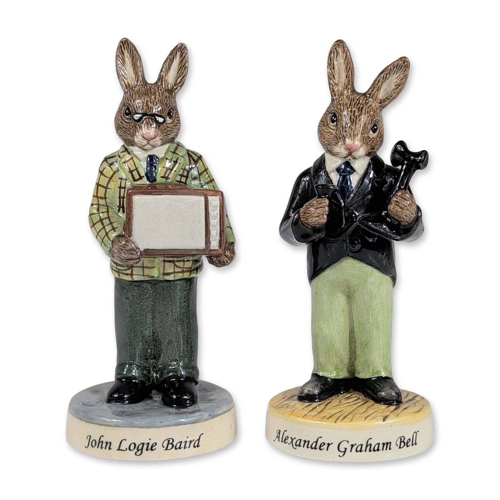 Pair of Royal Doulton Bunnykins Inventors Figurines (1 of 3)