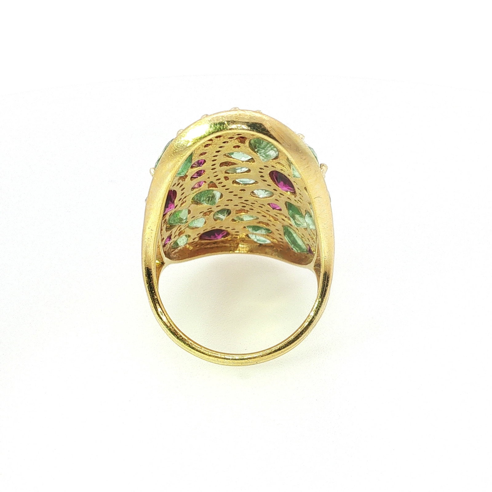 Gold Plated Sterling Silver Multi-Gemstone Ring - 3