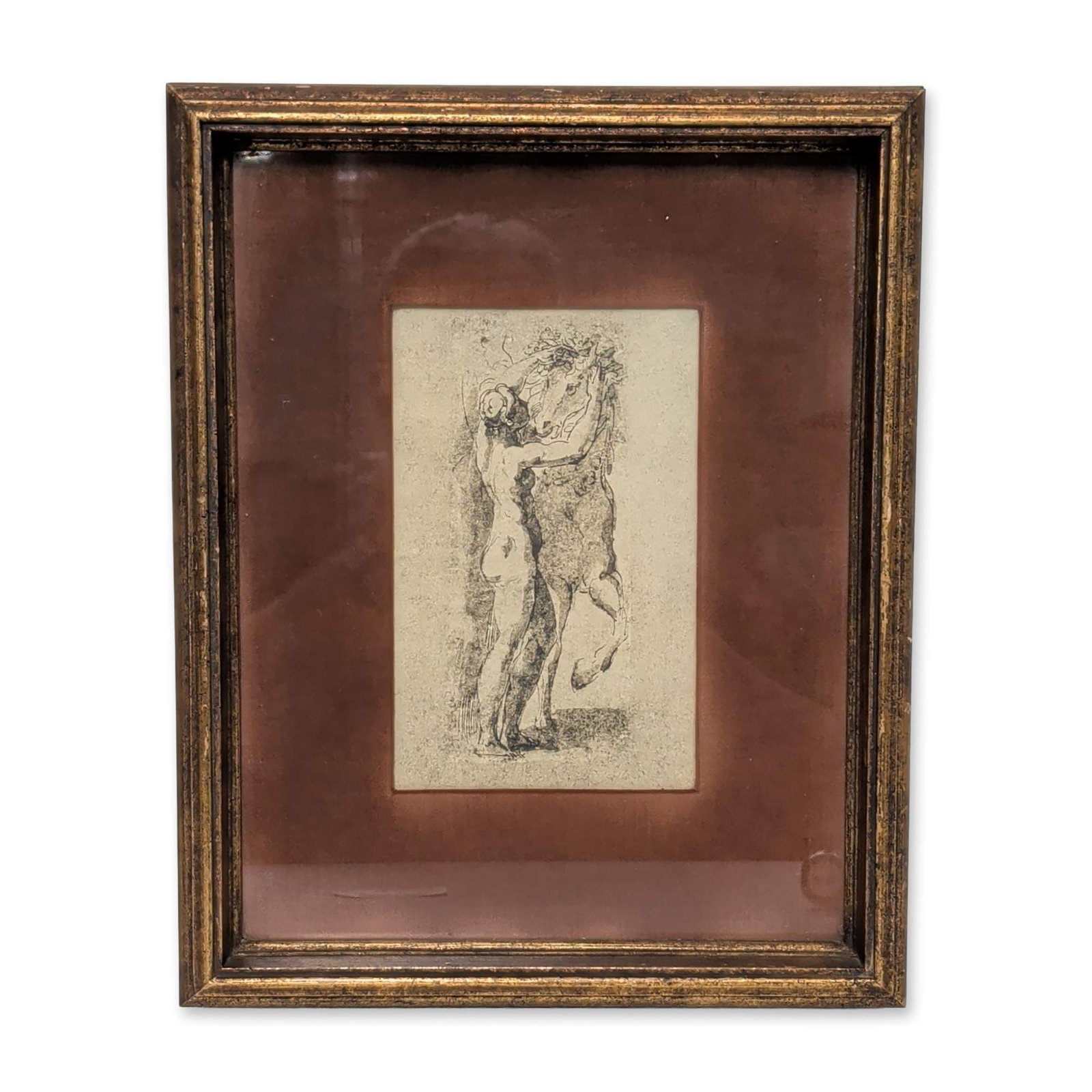 After Girolamo Francesco Maria Mazzola (Italian, 1503-1540), Print on Paper, Saturn and a Nymph: After Girolamo Francesco Maria Mazzola, called Parmigianino (Italian, 1503-1540). Print on paper depicting the mythological subject Saturn and a nymph. The composition exhibits characteristic Manneris
