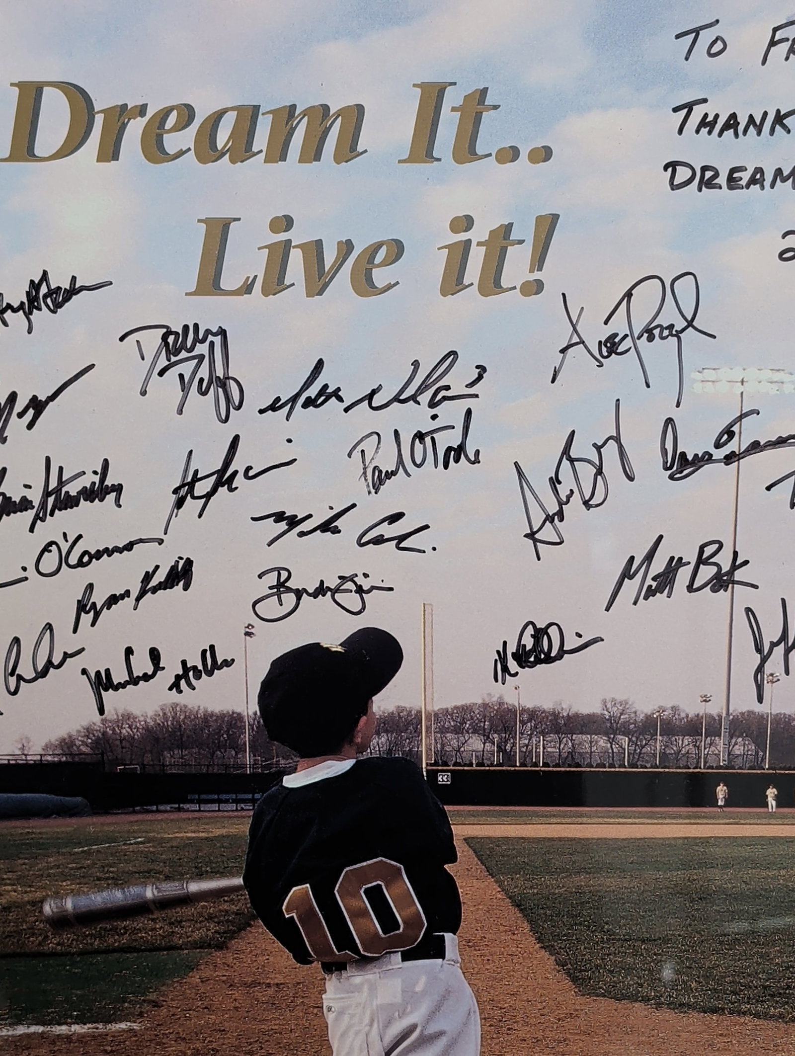 2000 Notre Dame Signed Baseball Poster - 3