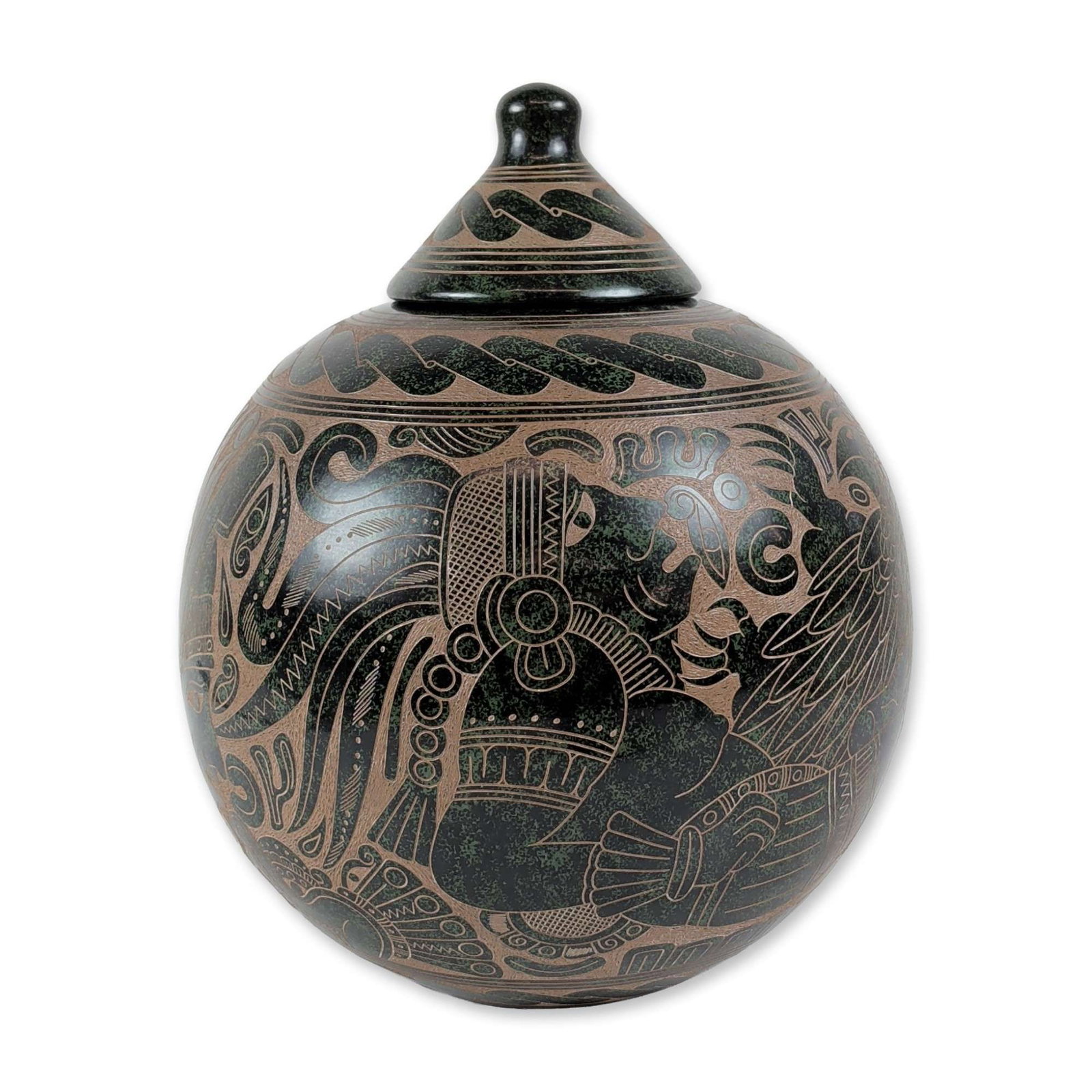 Helio Gutierrez Nicaraguan Lidded Ceramic Vessel (1 of 4)