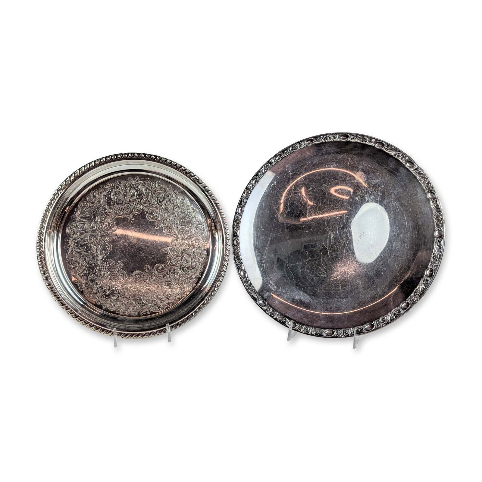 2pc Wm. Rogers Silver-Plated Serving Trays (1 of 5)
