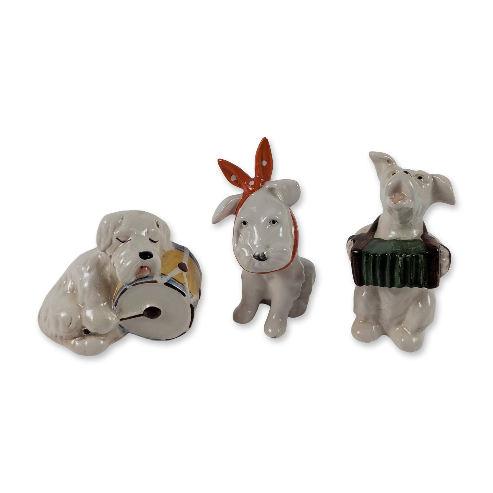 3pc Beswick England Ceramic Dog Musician Figurines (1 of 3)