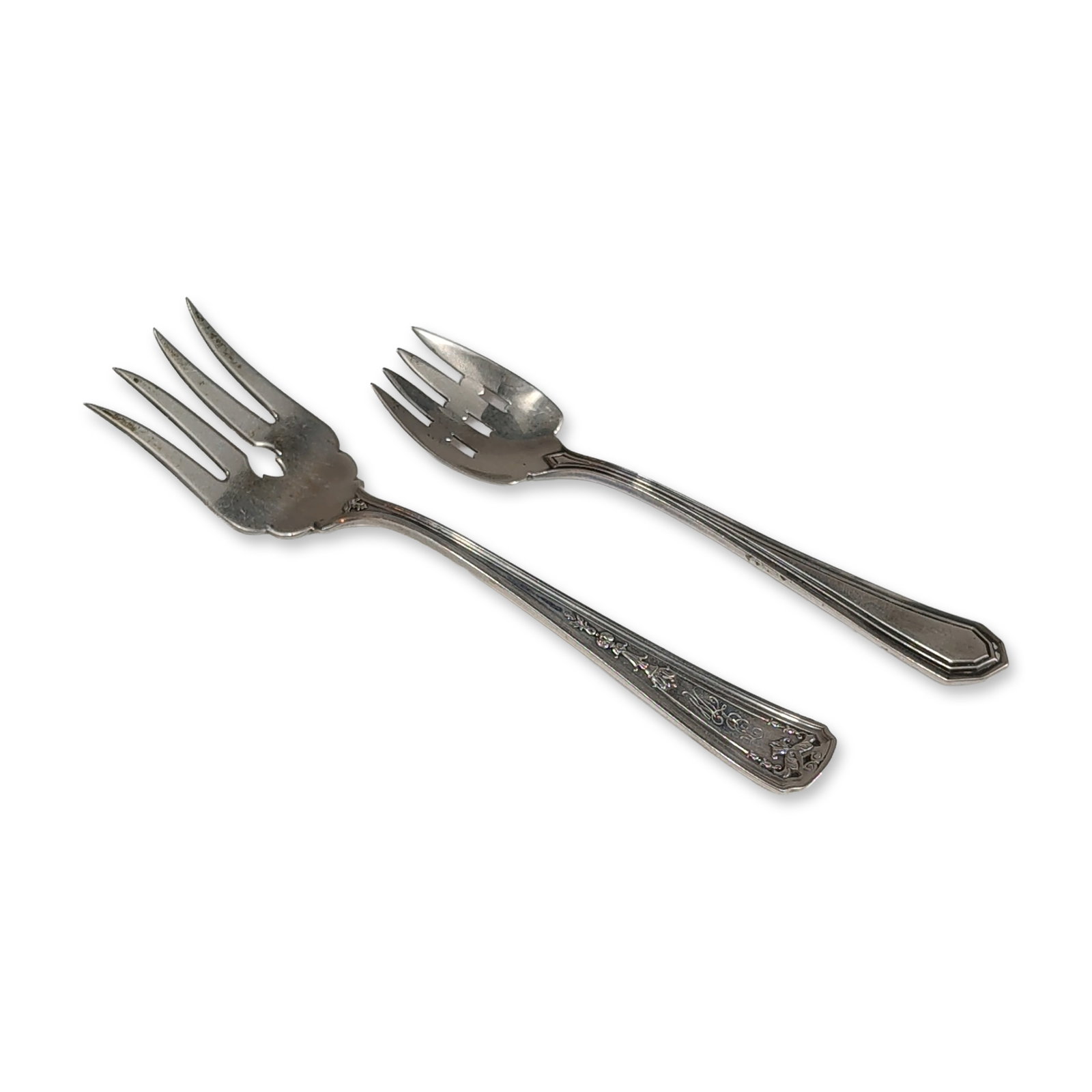 2pc Sterling Silver Fish Forks includes Whiting Manufacturing (1 of 5)