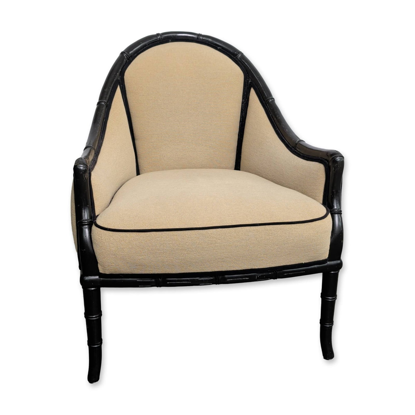 Hollywood Regency Faux Bamboo Lounge Chair (1 of 4)
