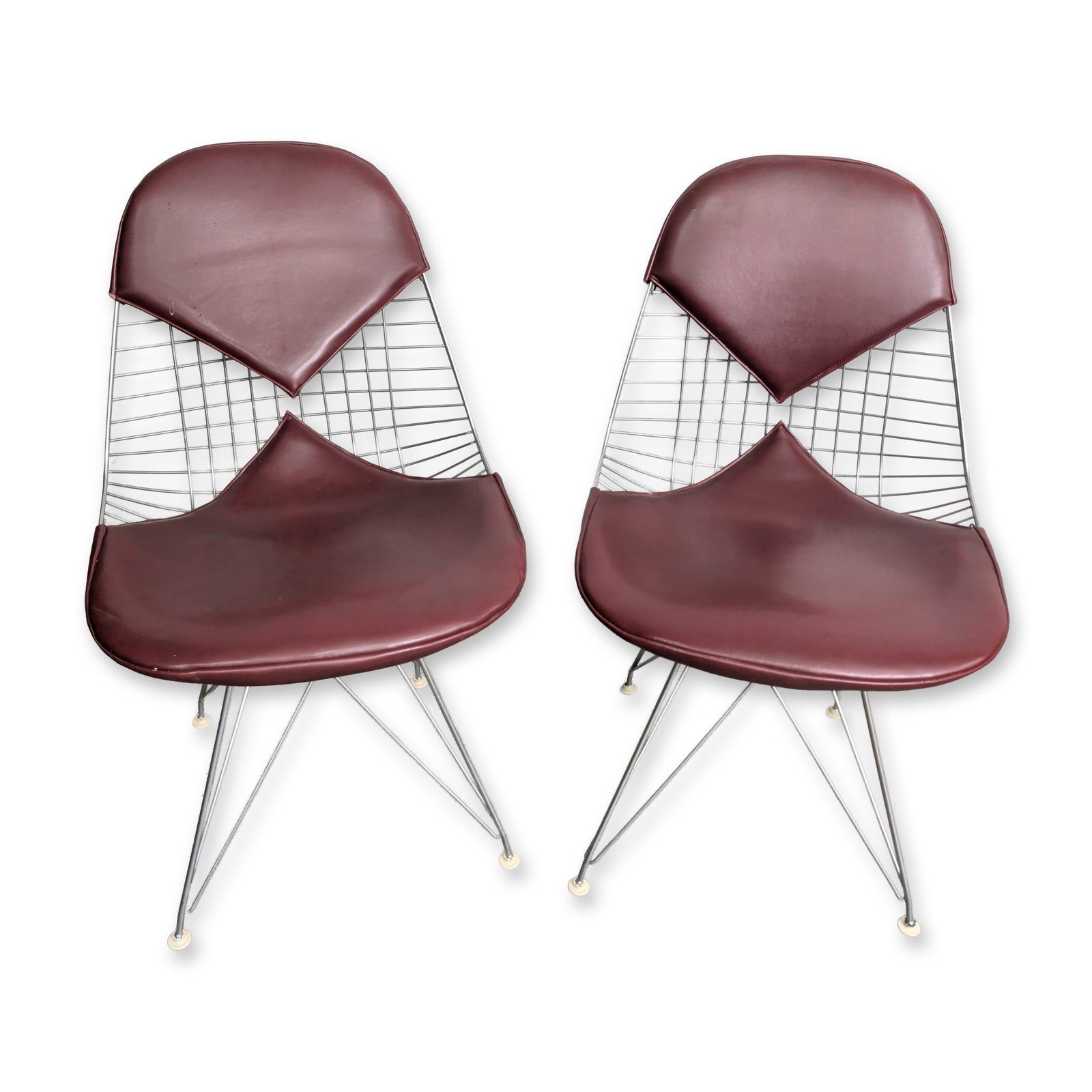 Pair of Eames for Herman Miller Bikini Wire Chairs (1 of 5)