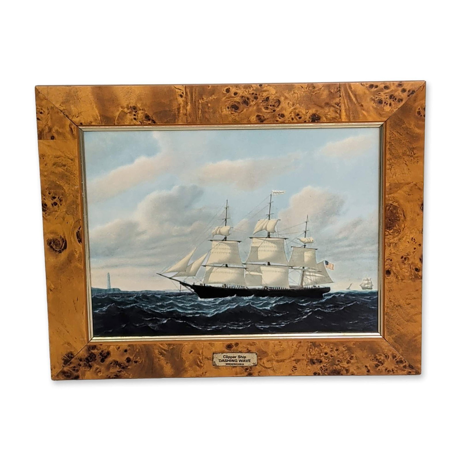 Wedgwood Dashing Wave Nautical Clipper Ship Porcelain Plaque (1 of 5)