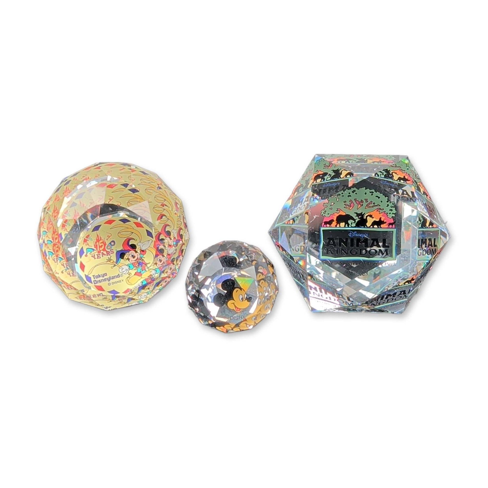 3pc D. Swarovski & Co. Crystal Colors Disney Paperweights (1 of 4)