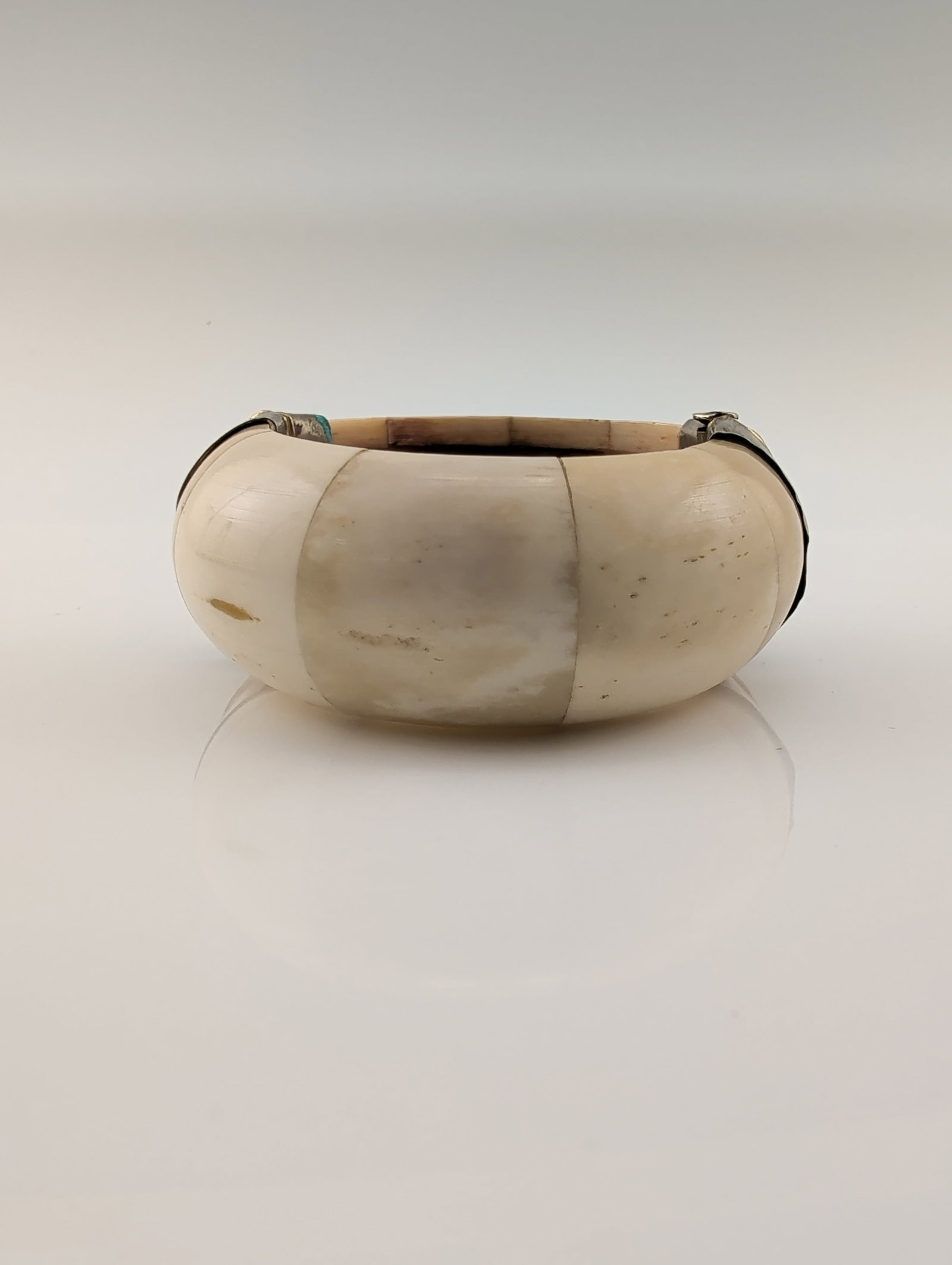 Bone and Metal Hinged Bangle - 3