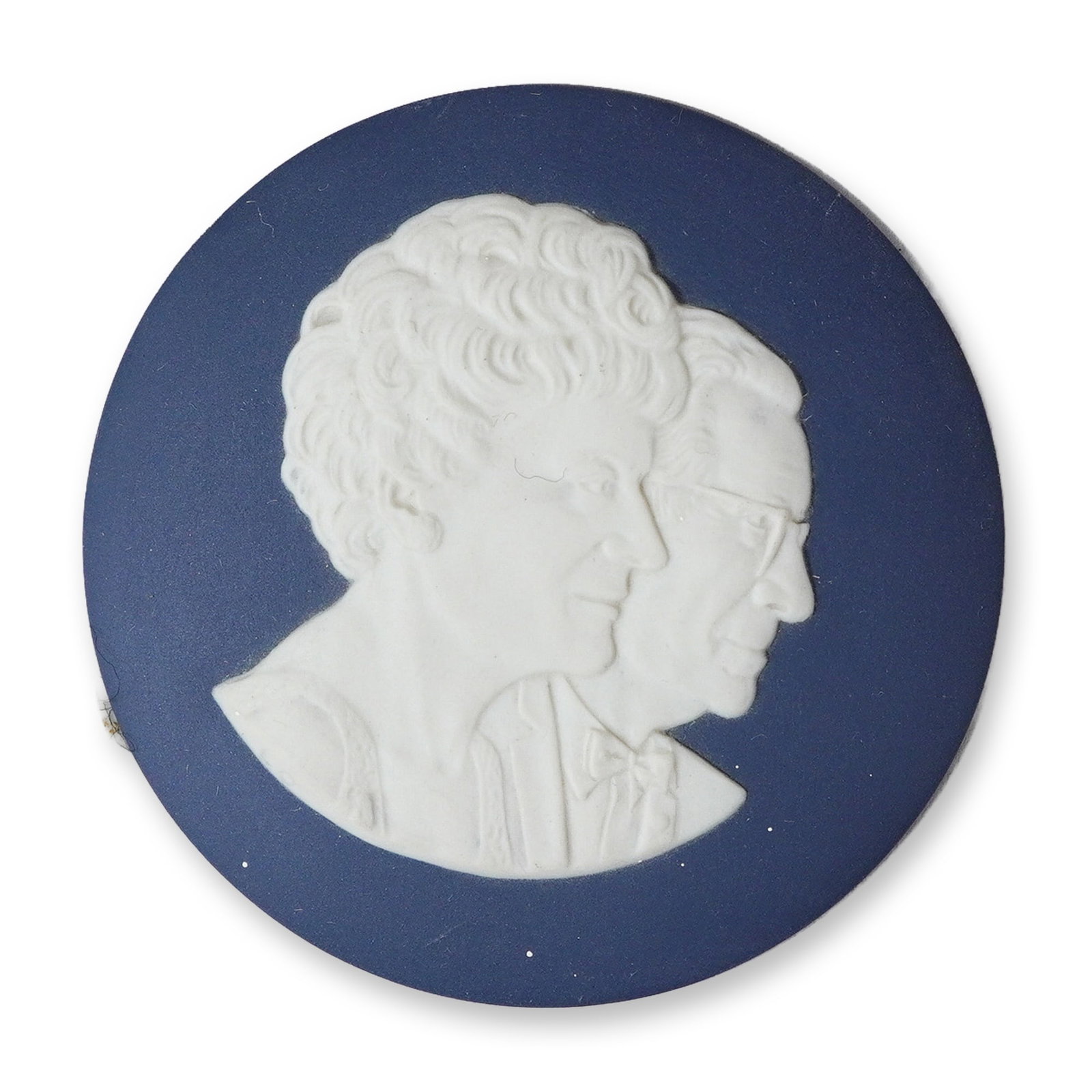 Wedgwood Portland Blue Jasperware Buten Museum Commemorative Medallion, 1972 (1 of 3)