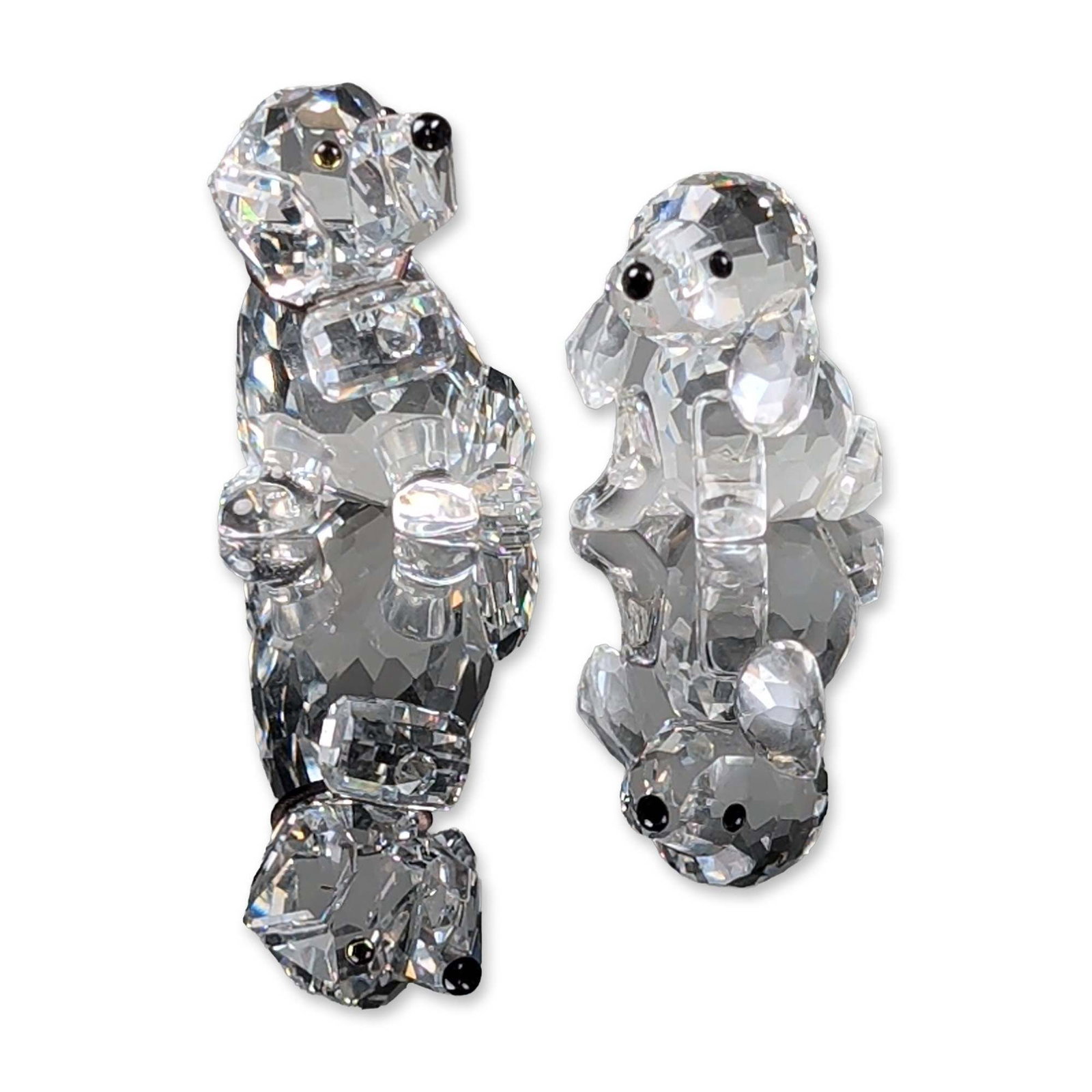 2pc Swarovski Silver Crystal Dog Figurines (1 of 5)