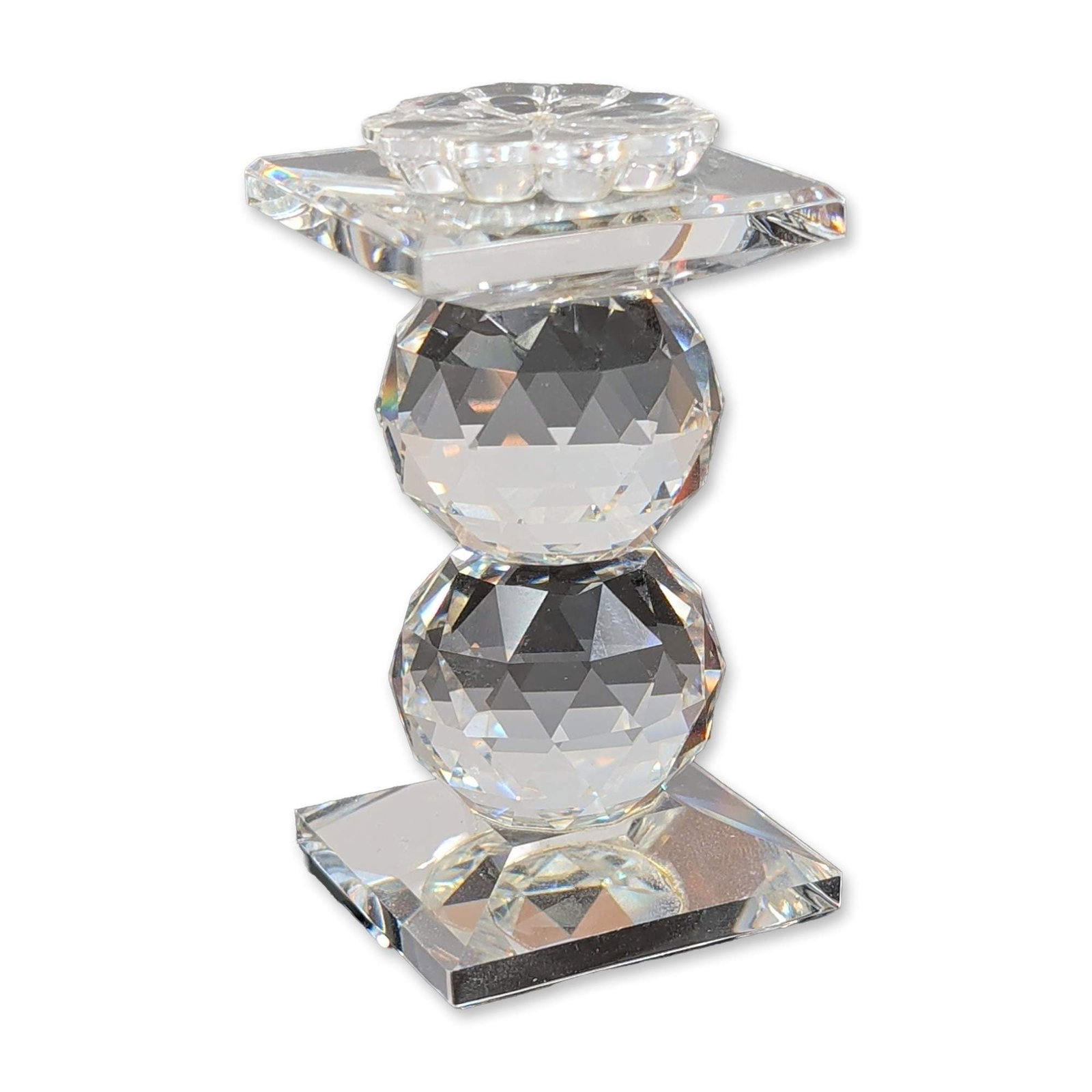Swarovski Silver Crystal Faceted Candlestick Holder (1 of 6)