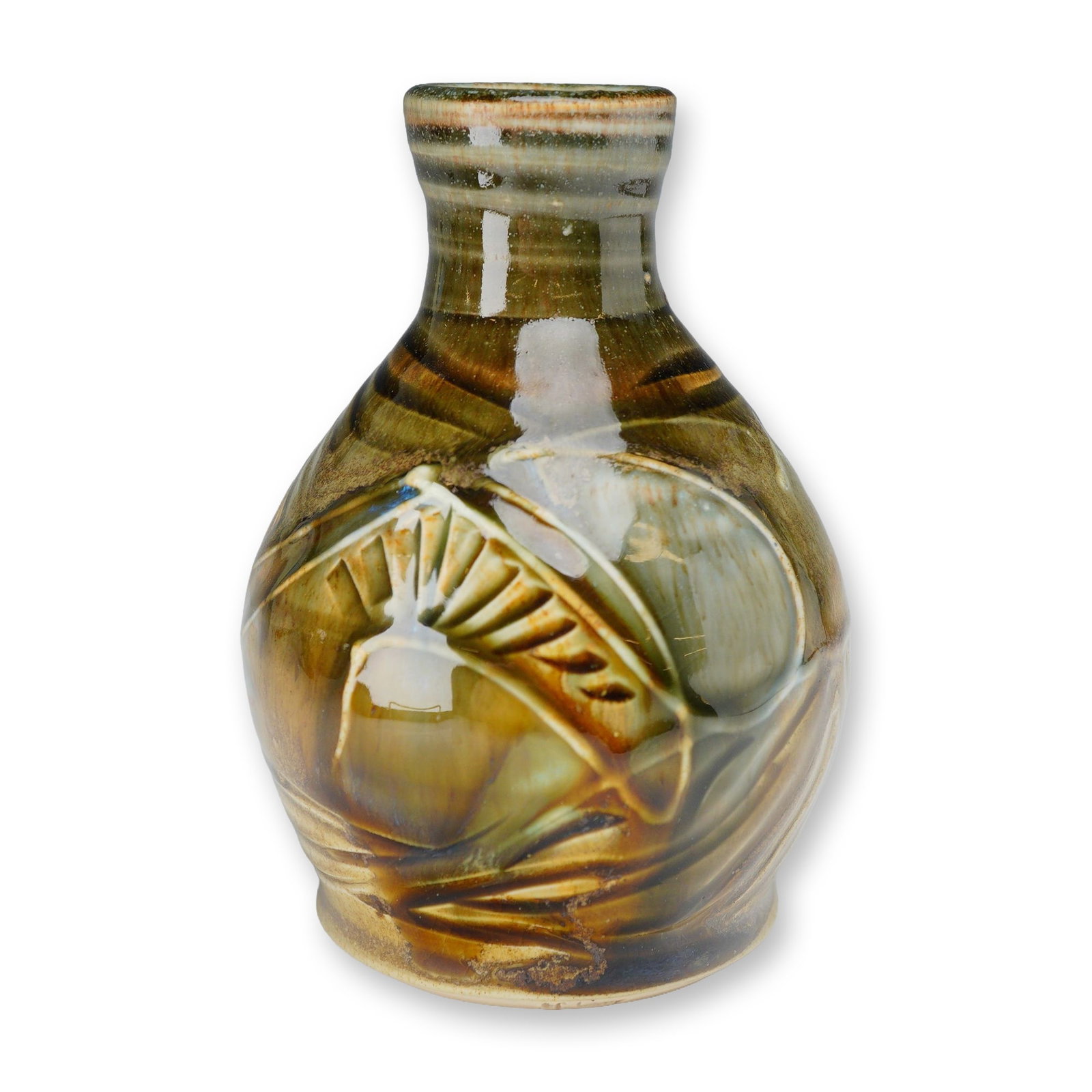 Laurey Faye Long Balsam North Carolina Studio Pottery Stoneware Bud Vase (1 of 3)