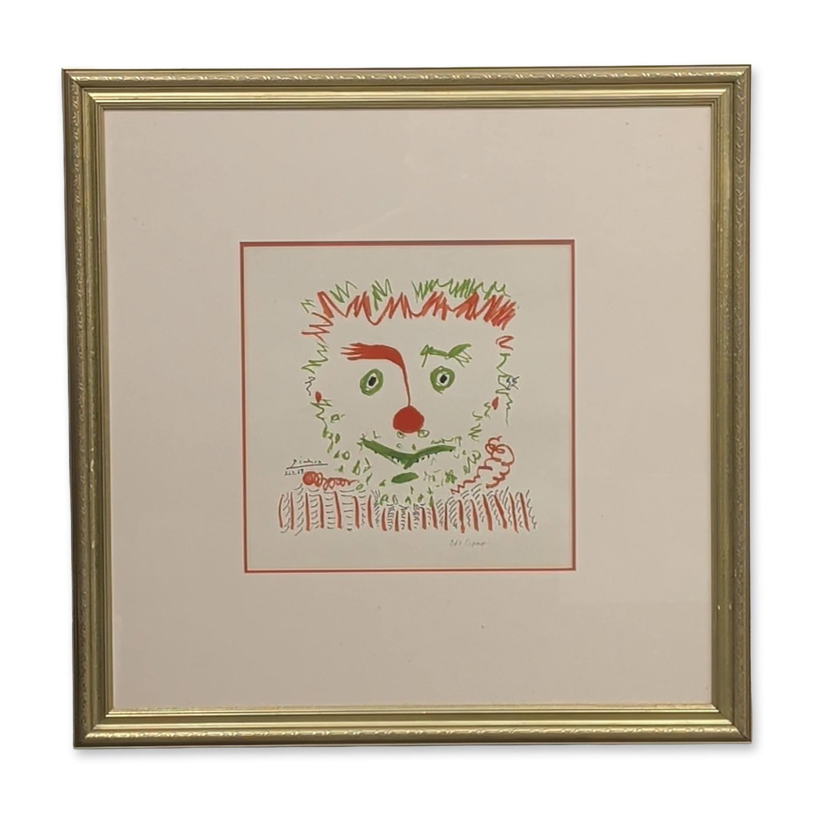 After Pablo Picasso (Spanish, 1881-1973) Color Lithograph, Le Clown (1 of 4)