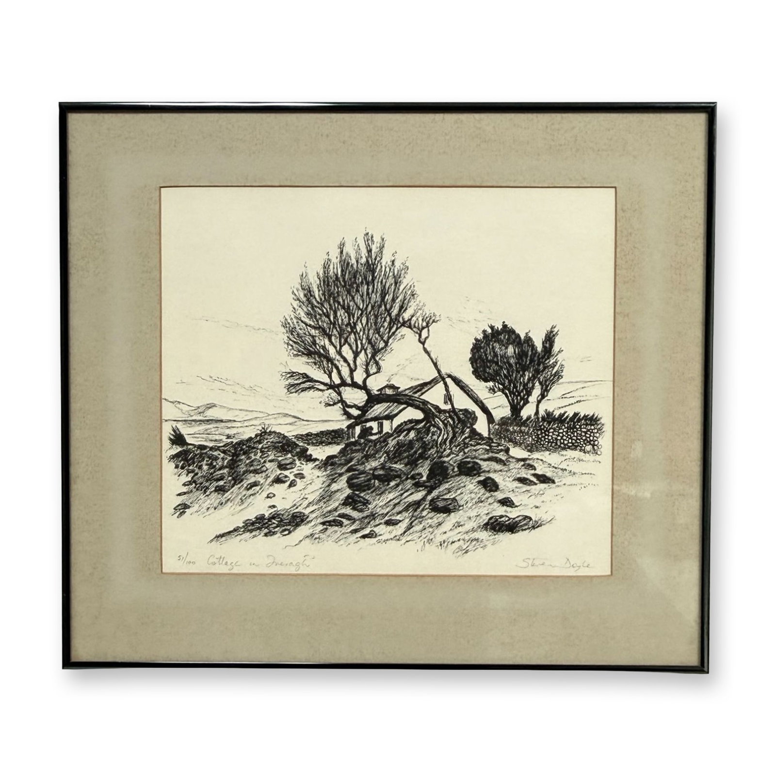 Steven Doyle, Cottage in Iveragh, Limited Edition Lithograph (1 of 5)