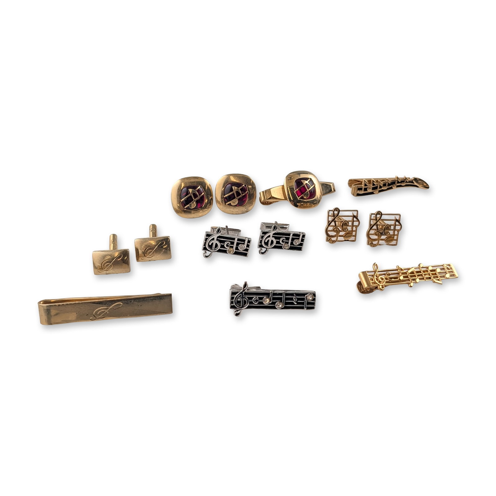 13pc Collection of Anson and Swank Musical Motif Cufflinks and Tie Clips (1 of 3)