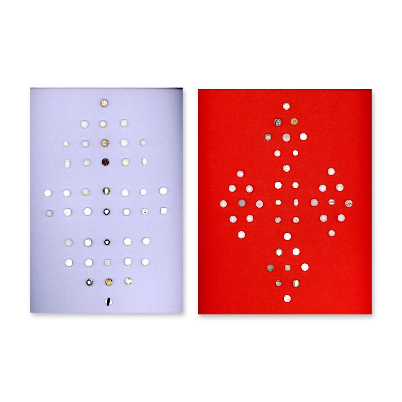 2 CARDS OF GLASS DIMINUTIVE BUTTONS (1 of 3)