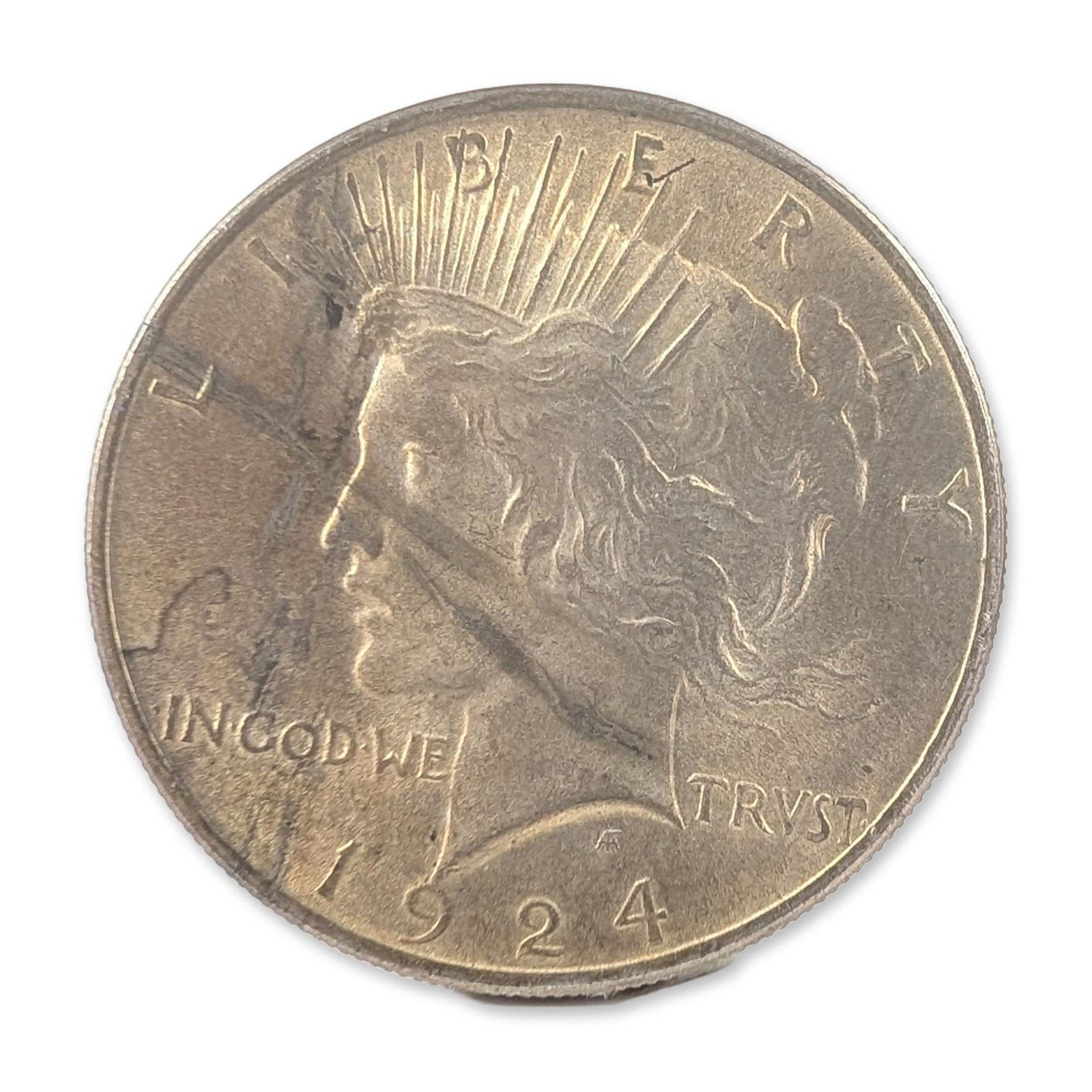 US 1924 Peace Silver Dollar Coin (1 of 3)