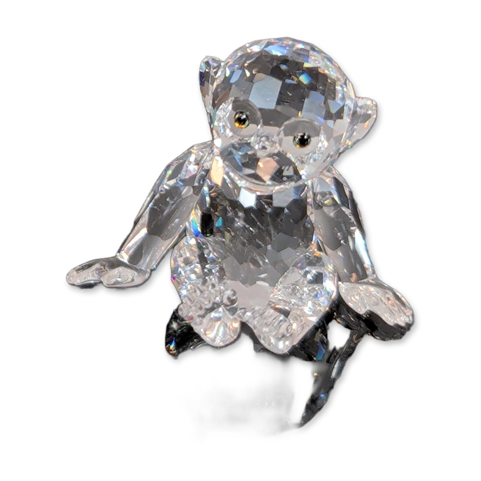 Swarovski Silver Crystal Figurine, Chimpanzee (1 of 5)