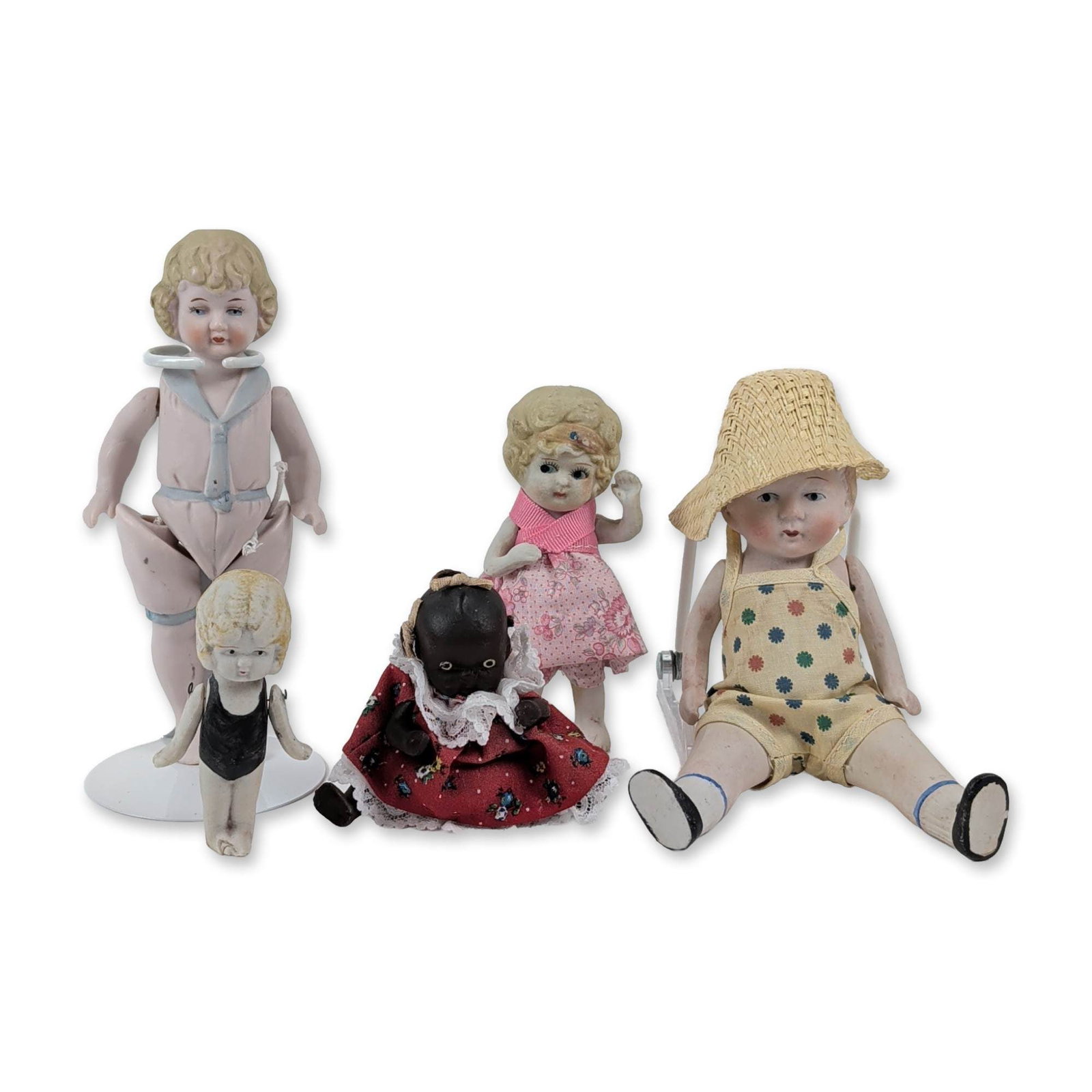 5pc Early 20th Century Jointed Dolls (1 of 4)