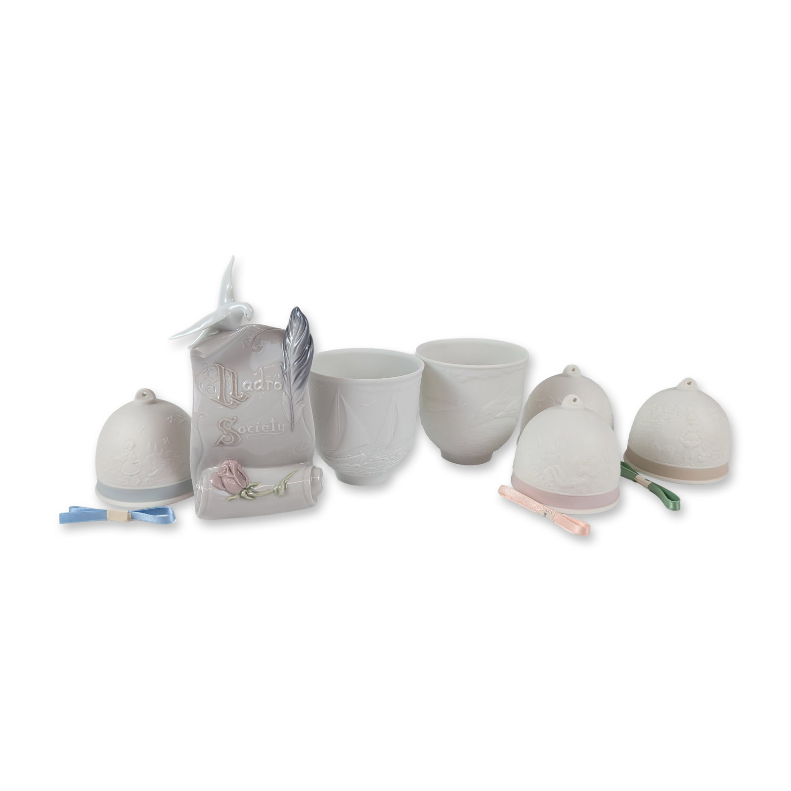 7pc Lladro Porcelain Figurine, Bells, and Candleholders (1 of 5)