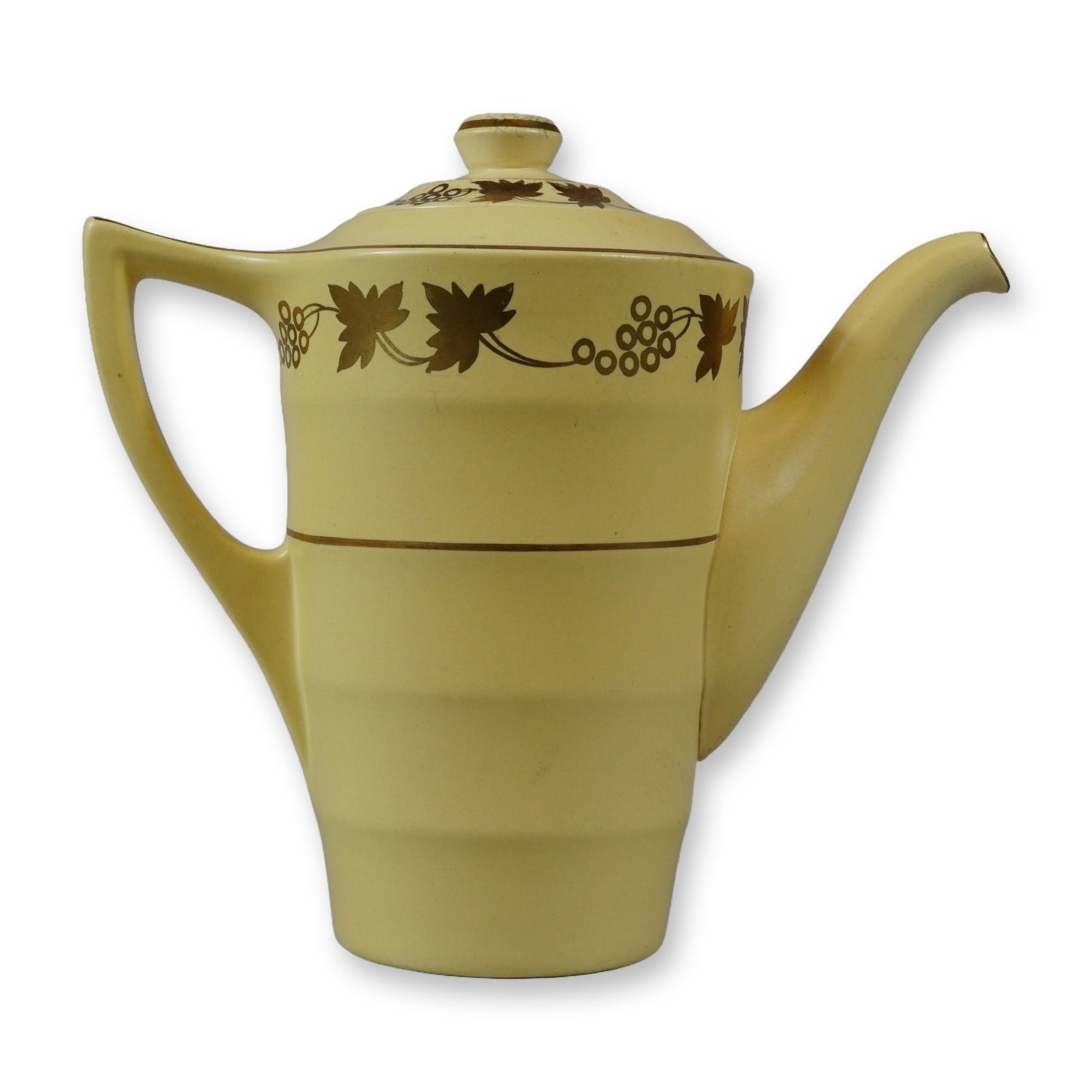 Wedgwood Matt Straw Glaze Annular Shape Coffeepot with Lid (1 of 3)