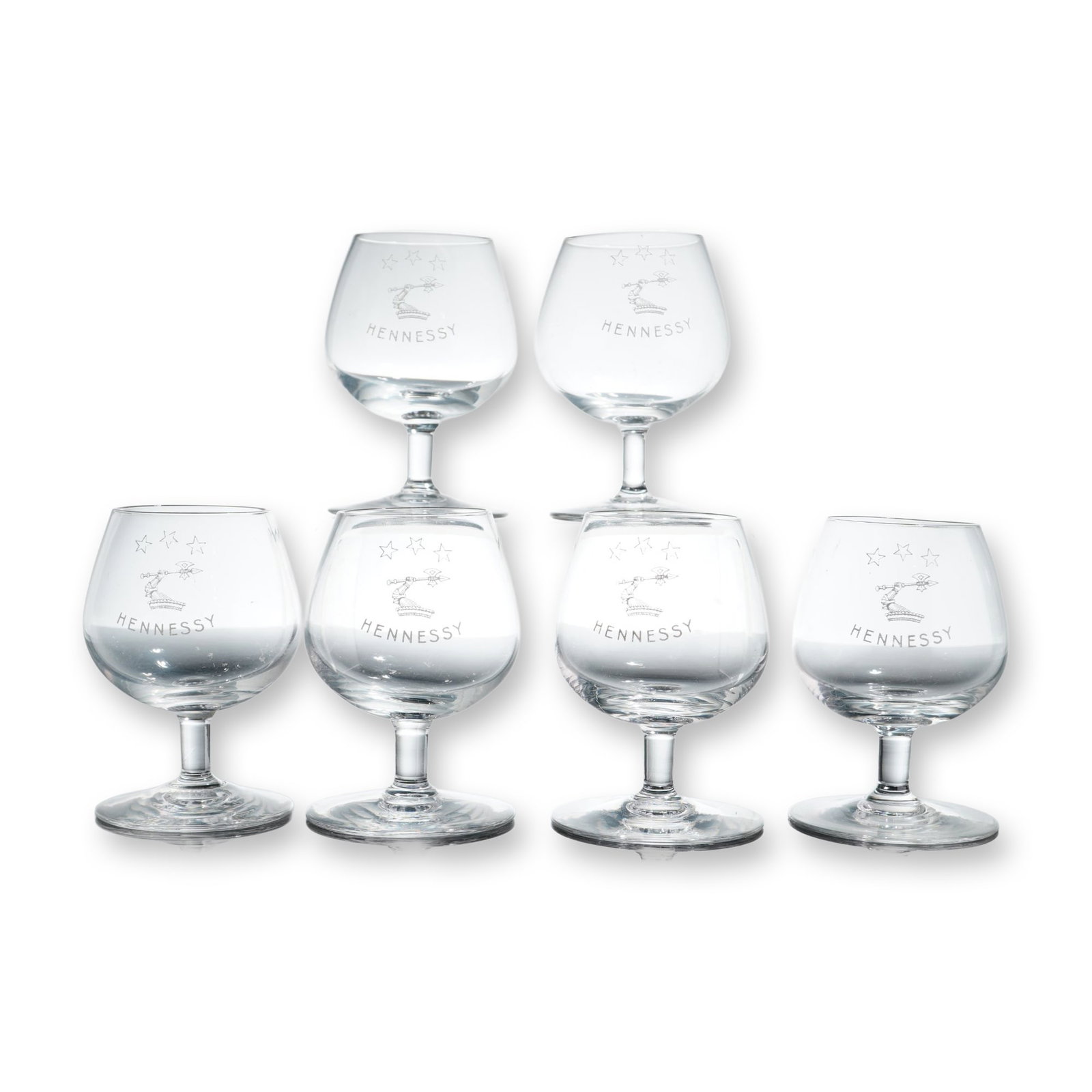 Set of 6 Hennessy Clear Glass Cordial Snifter Glasses (1 of 4)
