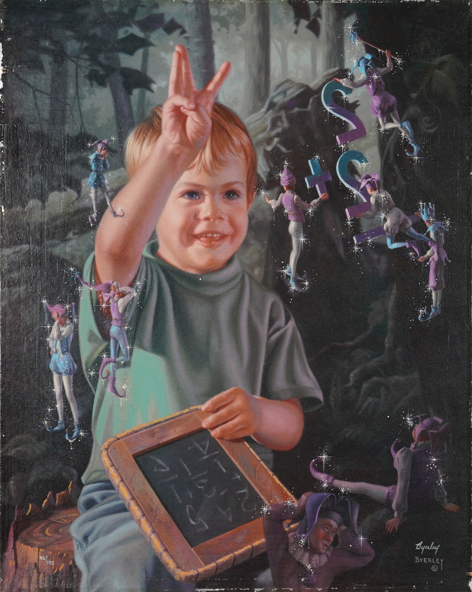 Bob Byerley Hand Embellished Serigraph on Canvas 45/395 (1 of 5)
