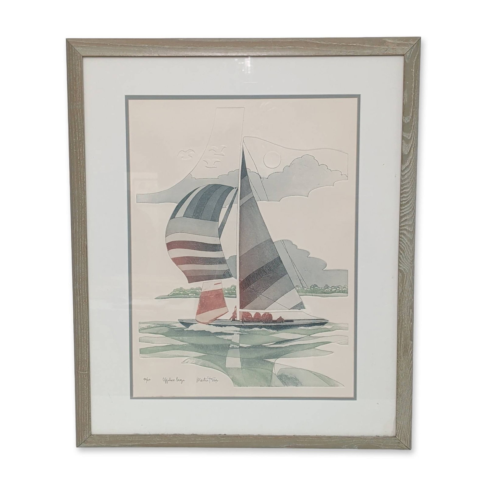 Martin Tobias (born 1932), Offshore Breeze Embossed Serigraph (1 of 5)