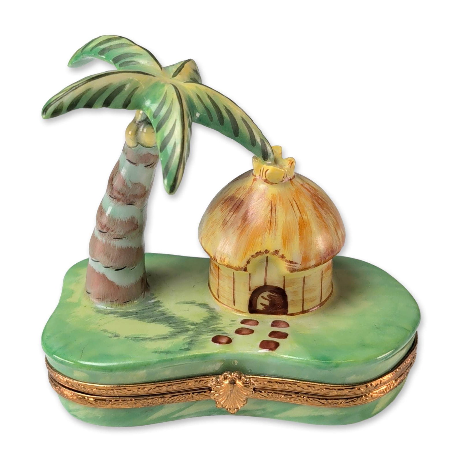 Artoria Limoges French Porcelain Tropical Trinket Box (1 of 4)