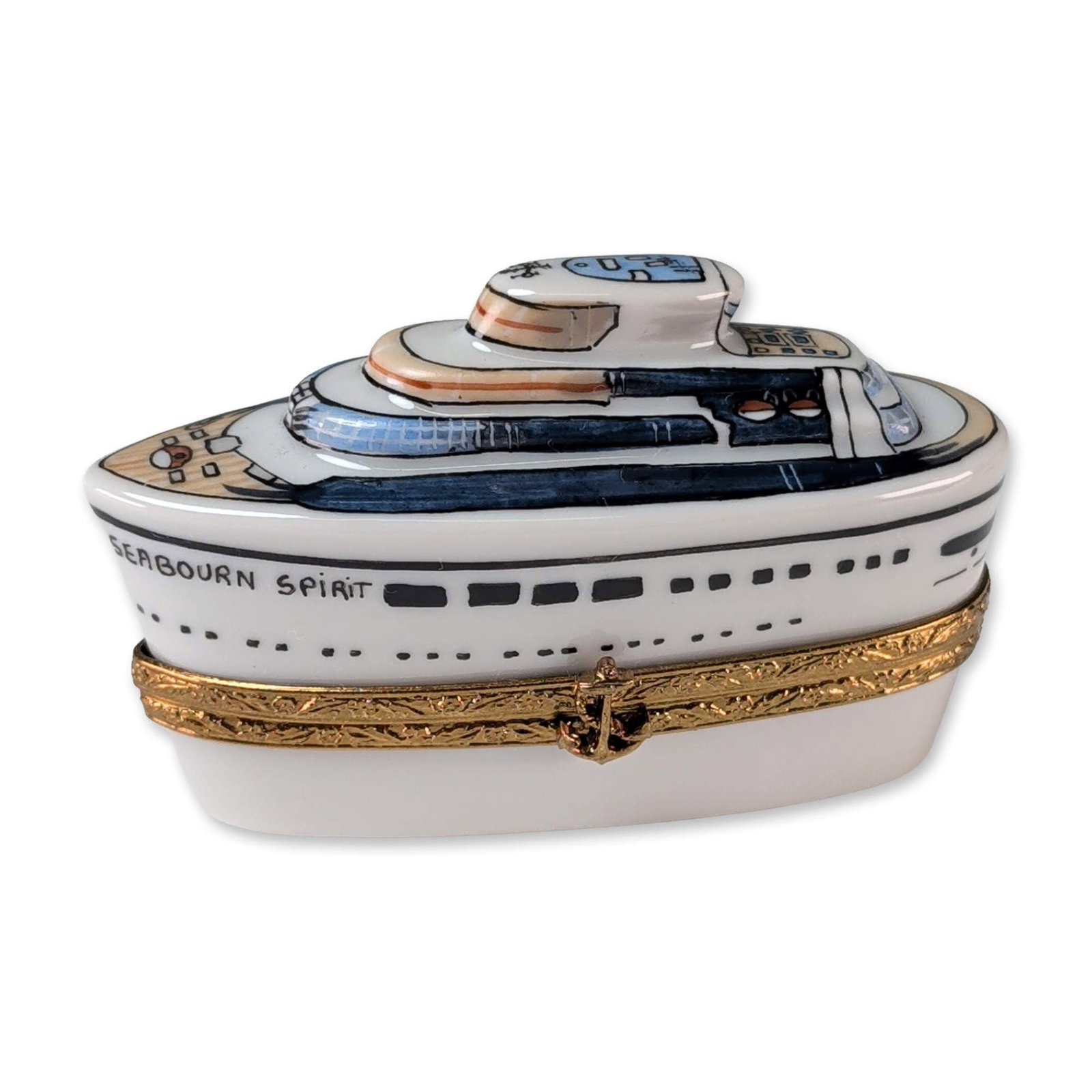Limoges Seabourn Spirit Hand-Painted Porcelain Trinket Box (1 of 5)