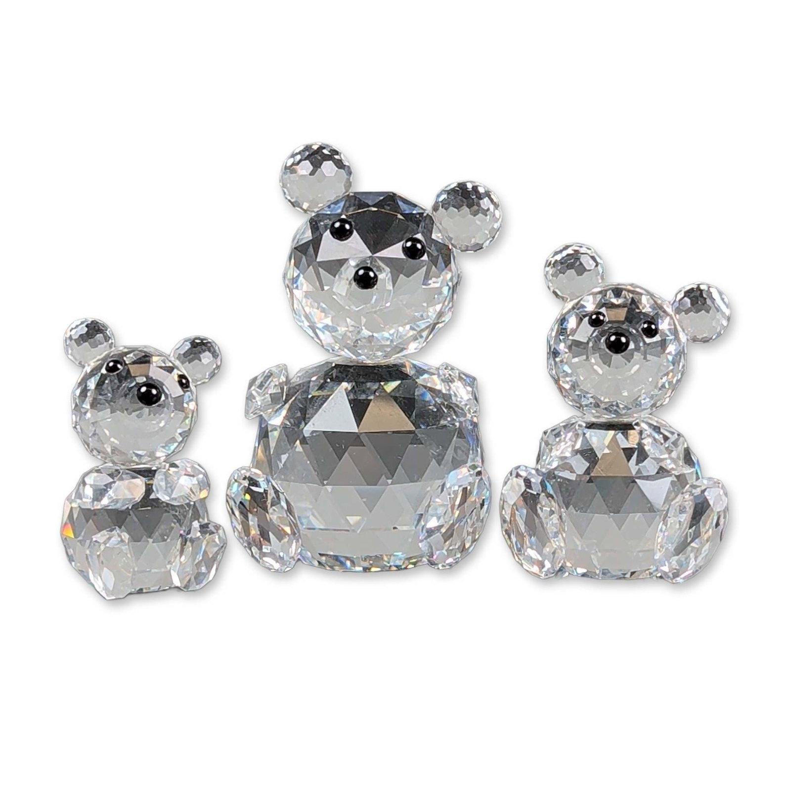 3pc Swarovski Silver Crystal Teddy Bear Figurines (1 of 6)
