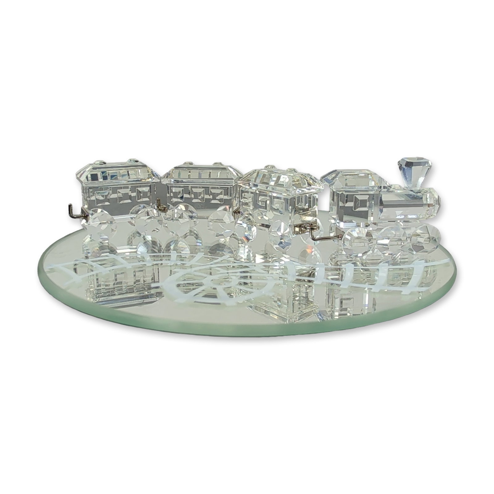 5pc Swarovski Silver Crystal Mini Train Figurines Base (1 of 4)