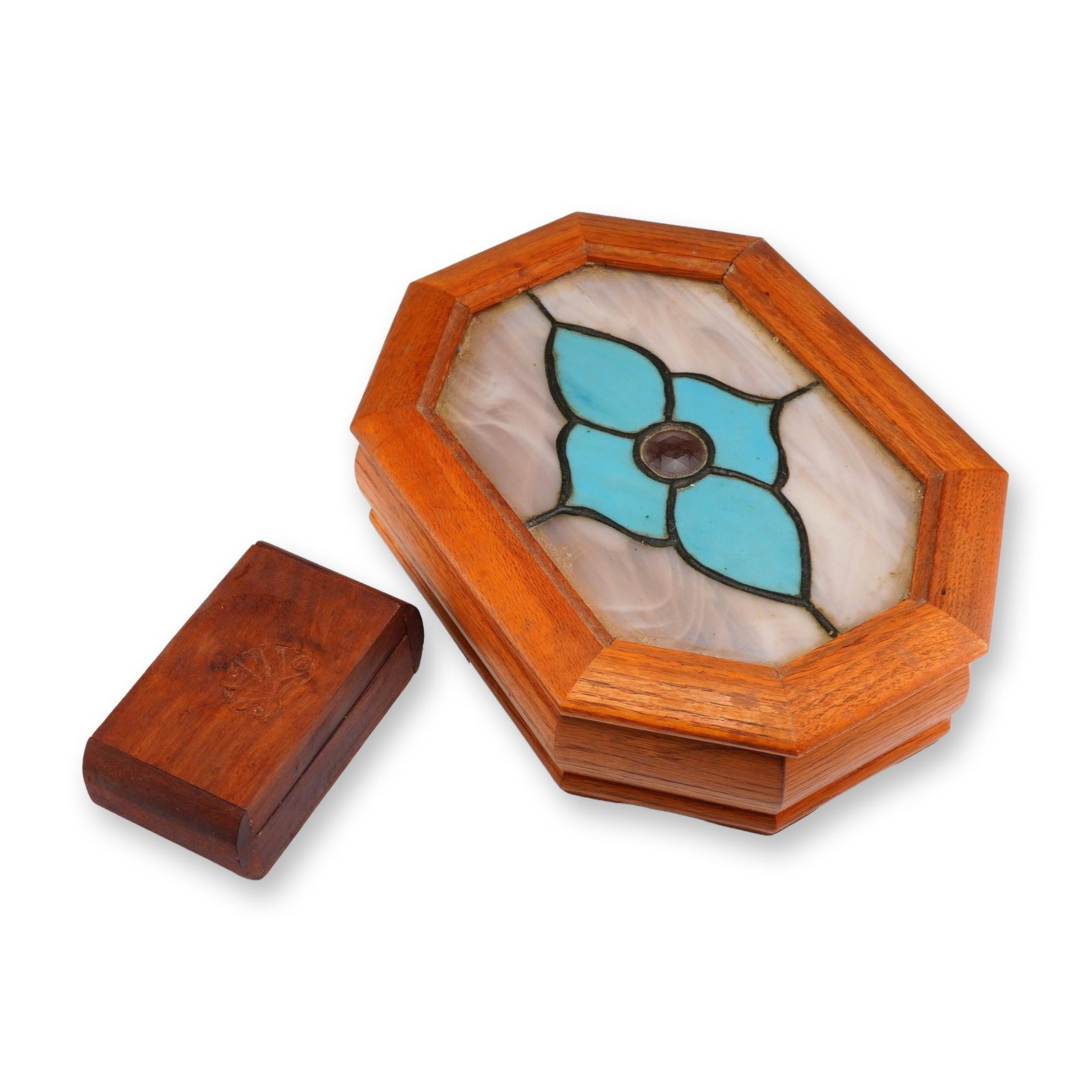 Two Wooden Lidded Boxes (1 of 5)