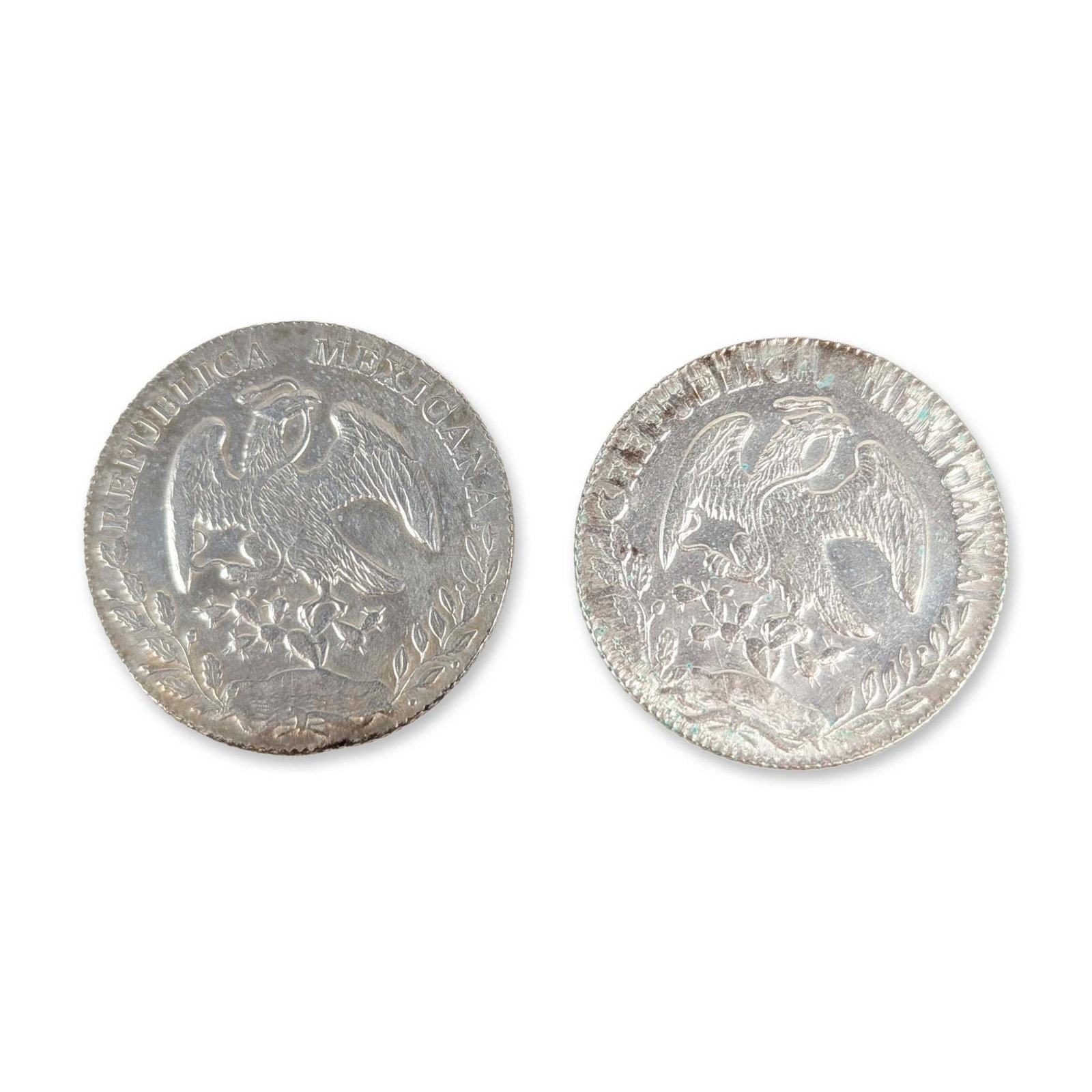 2pc Mexican 8 Reales Silver Coins (1 of 3)