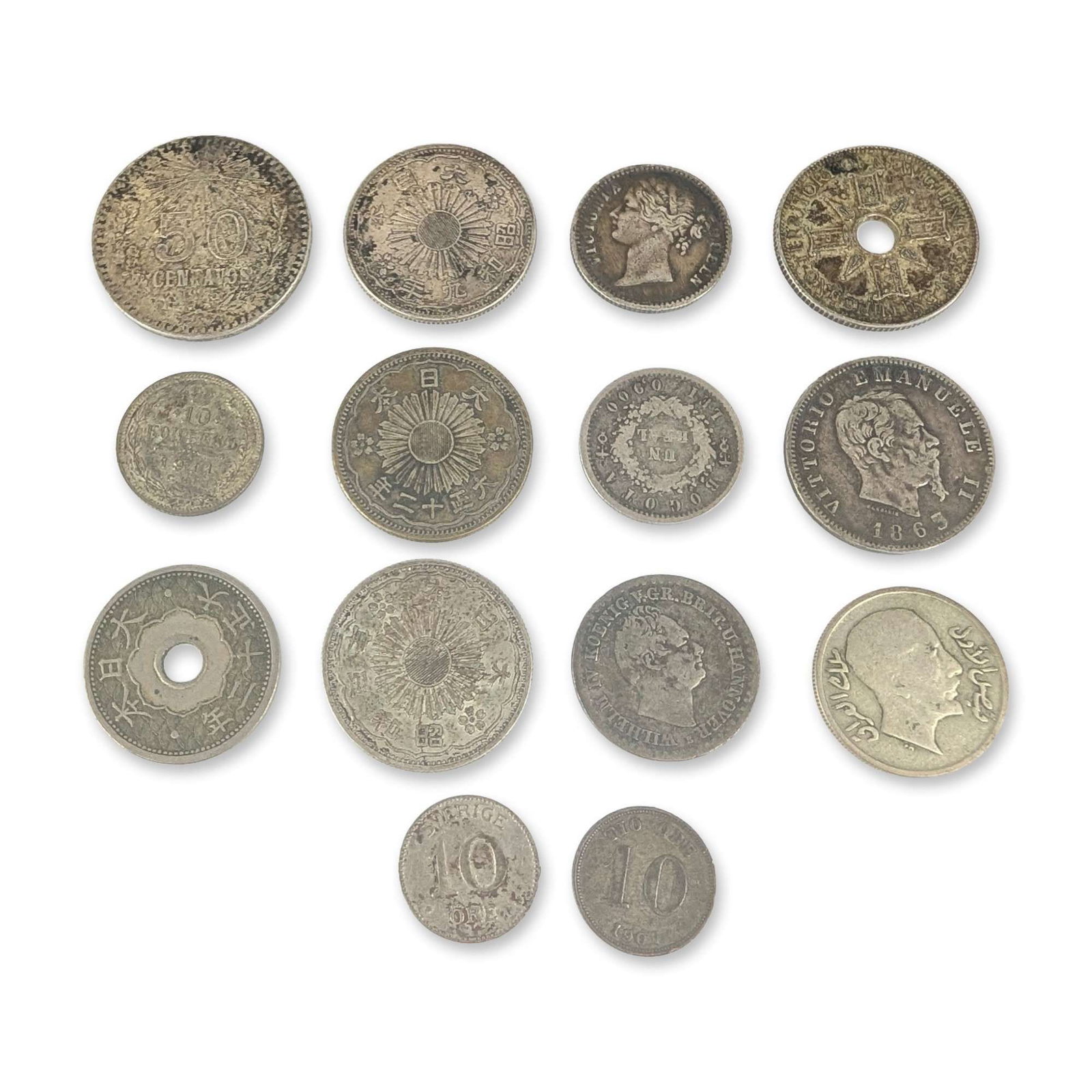 14pc Collection of World Coins (1 of 4)