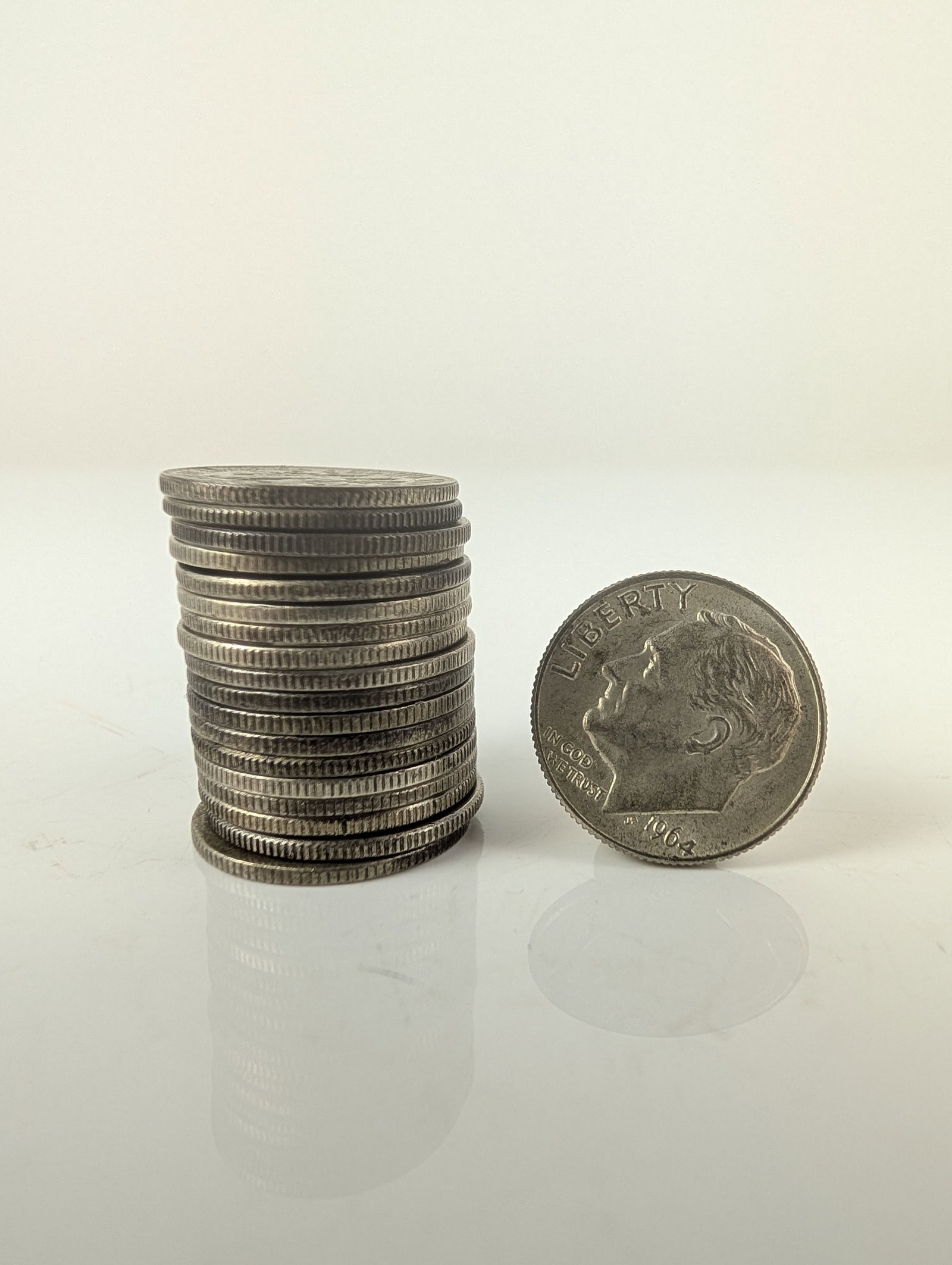 19pc US 90% Silver Dimes - 3