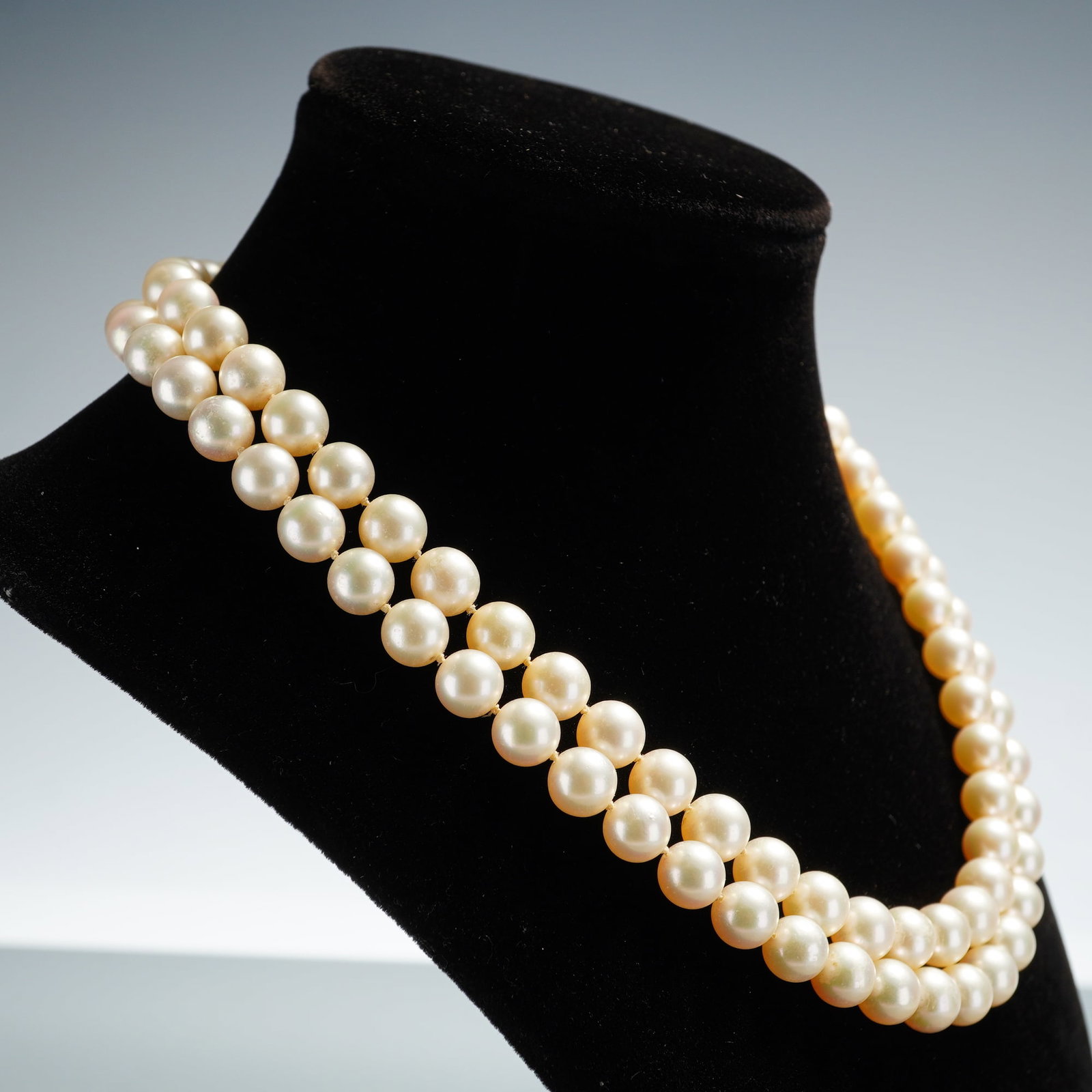 14K Yellow Gold Diamond Pearl Necklace - 2