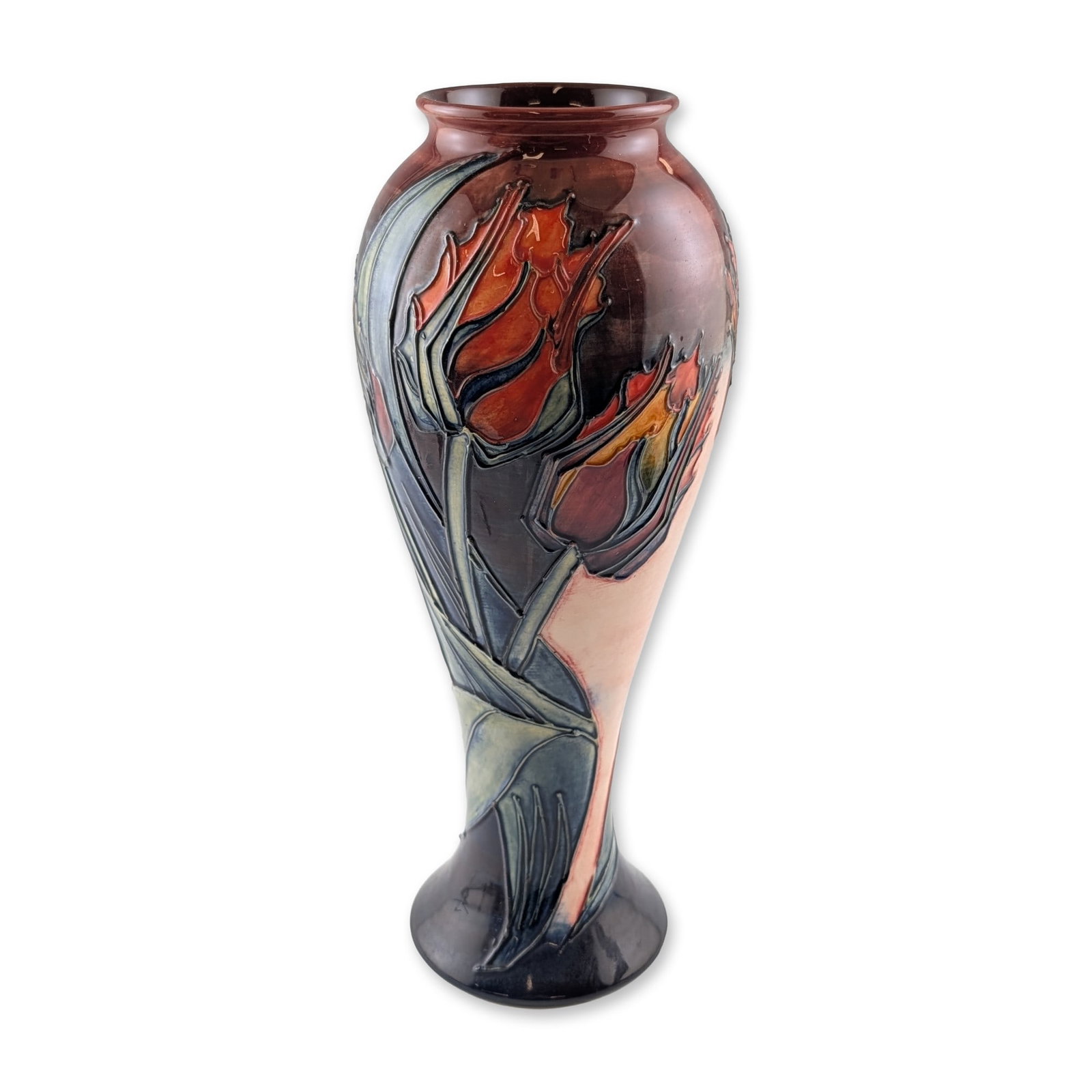 Moorcroft Red Tulip Baluster Vase (1 of 4)