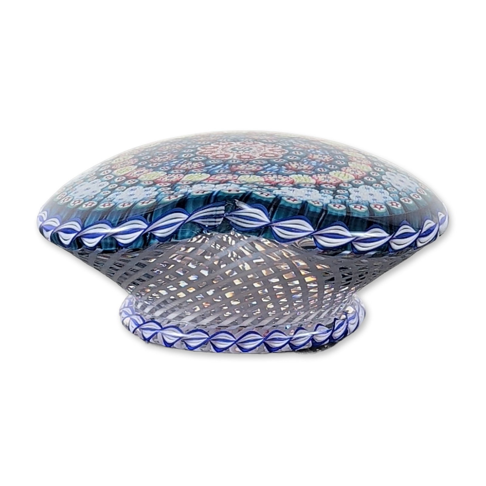 Saint-Louis France Crystal Millefiori Limited Edition Paperweight, Basket of Flowers (1 of 4)