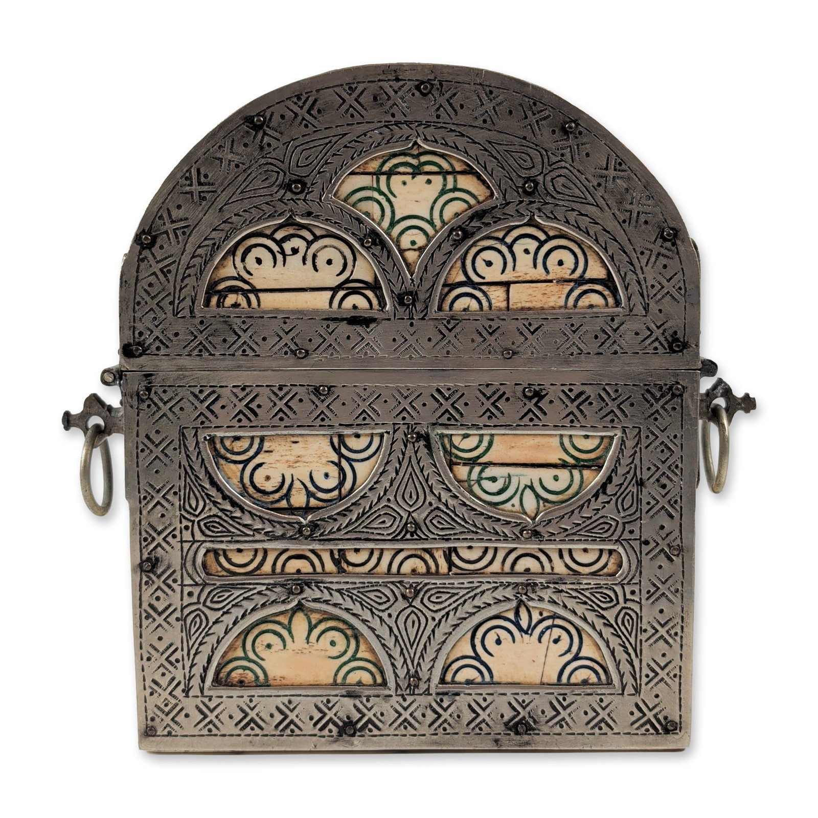 Moroccan Metal and Bone Inlaid Quran Case (1 of 5)