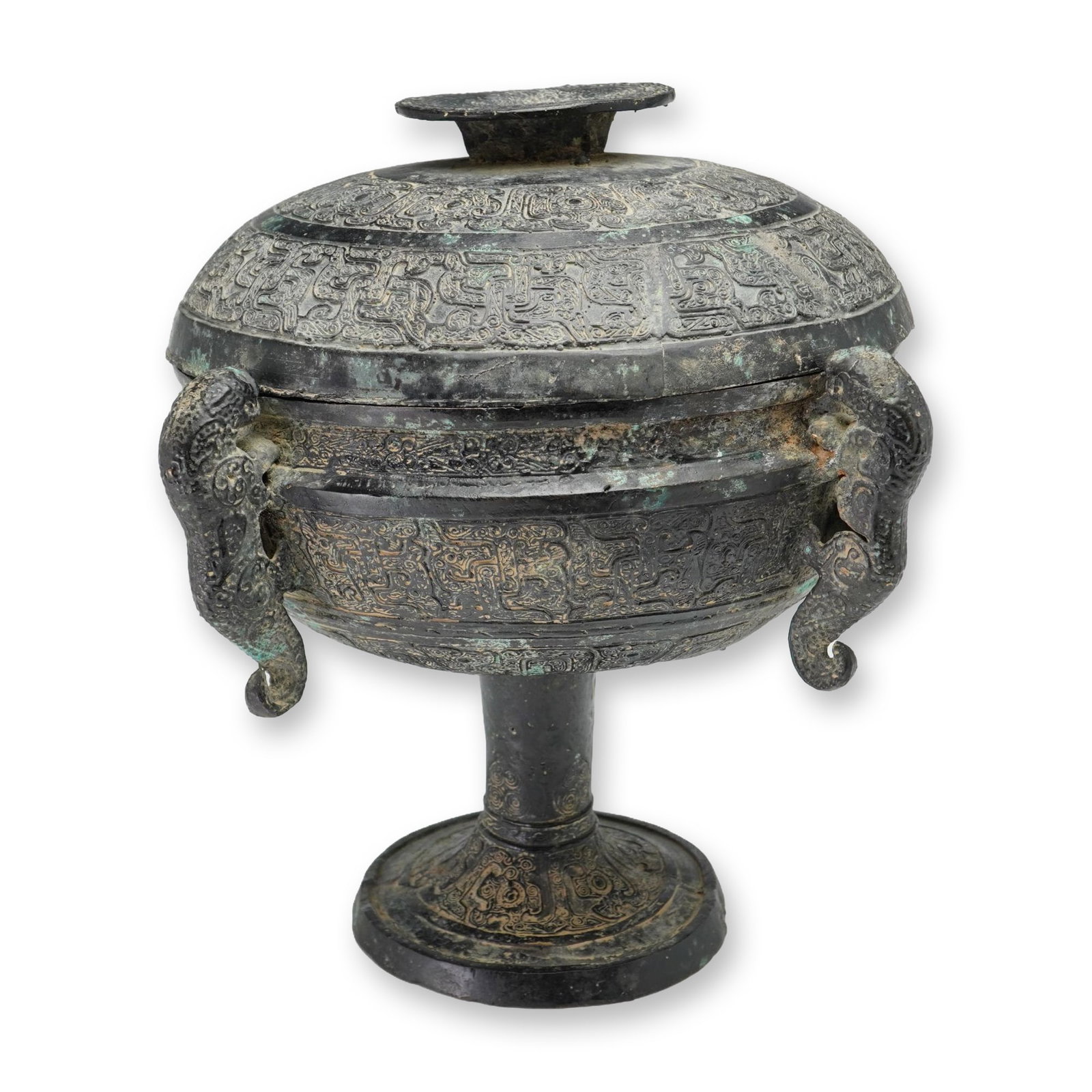 Eastern Zhou Dynasty Bronze Covered Dou Ritual Vessel (1 of 4)